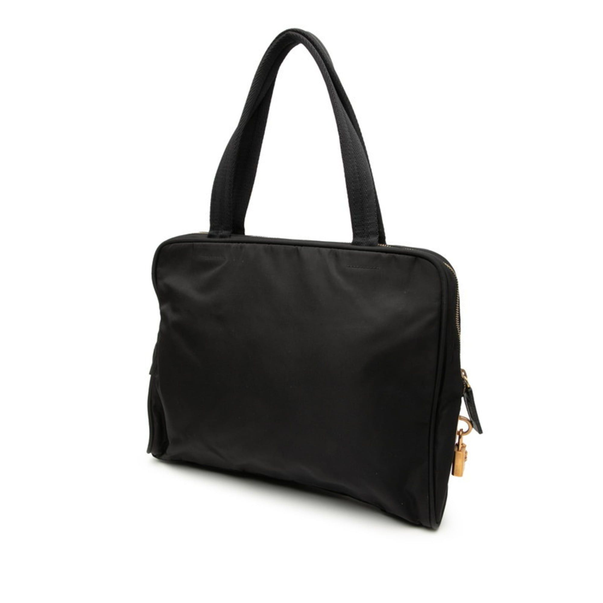 Prada Prada Triangle Logo Plate Tote Bag Shoulder Black Nylon Women's PRADA Size ONE SIZE - 2 Thumbnail