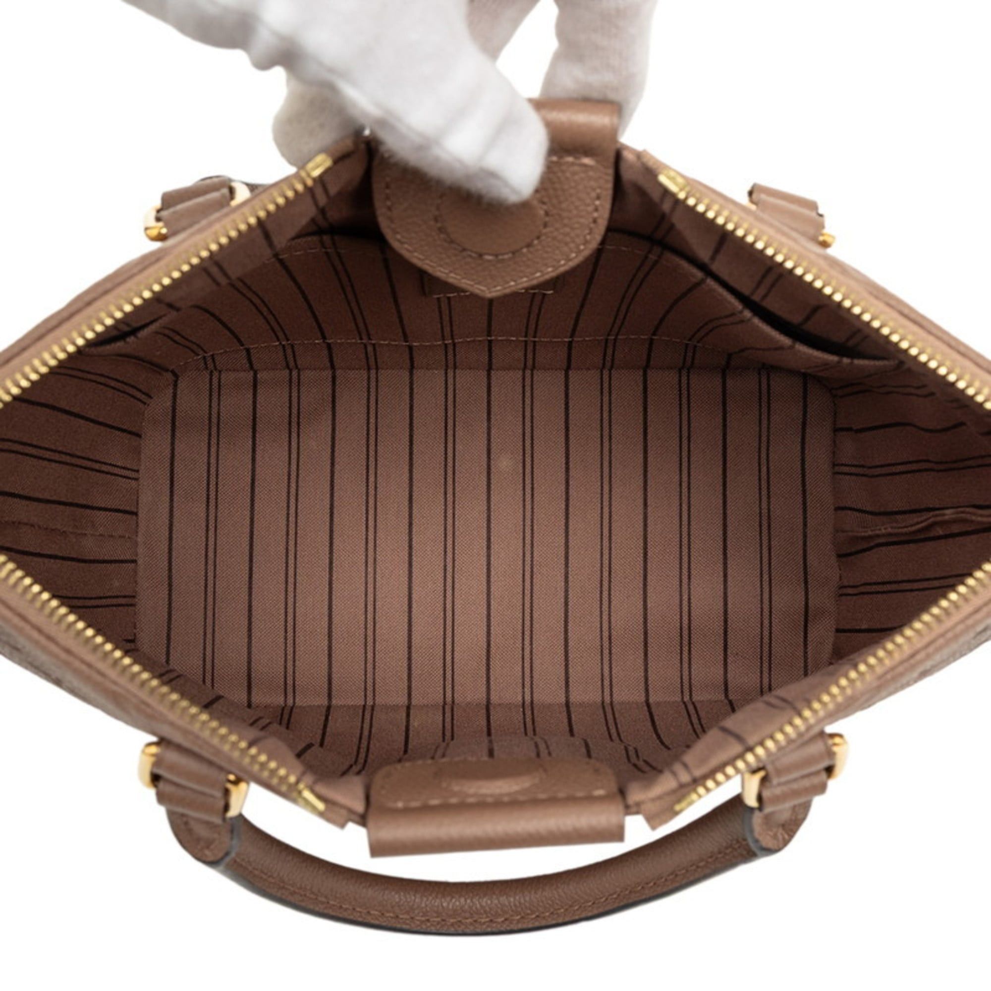 Louis Vuitton Louis Vuitton Monogram Empreinte Mazarine PM Handbag/Shoulder Bag, 2-Way, M50709, Taupe Leather, Women's, LOUIS VUITTON Size ONE SIZE - 4 Thumbnail