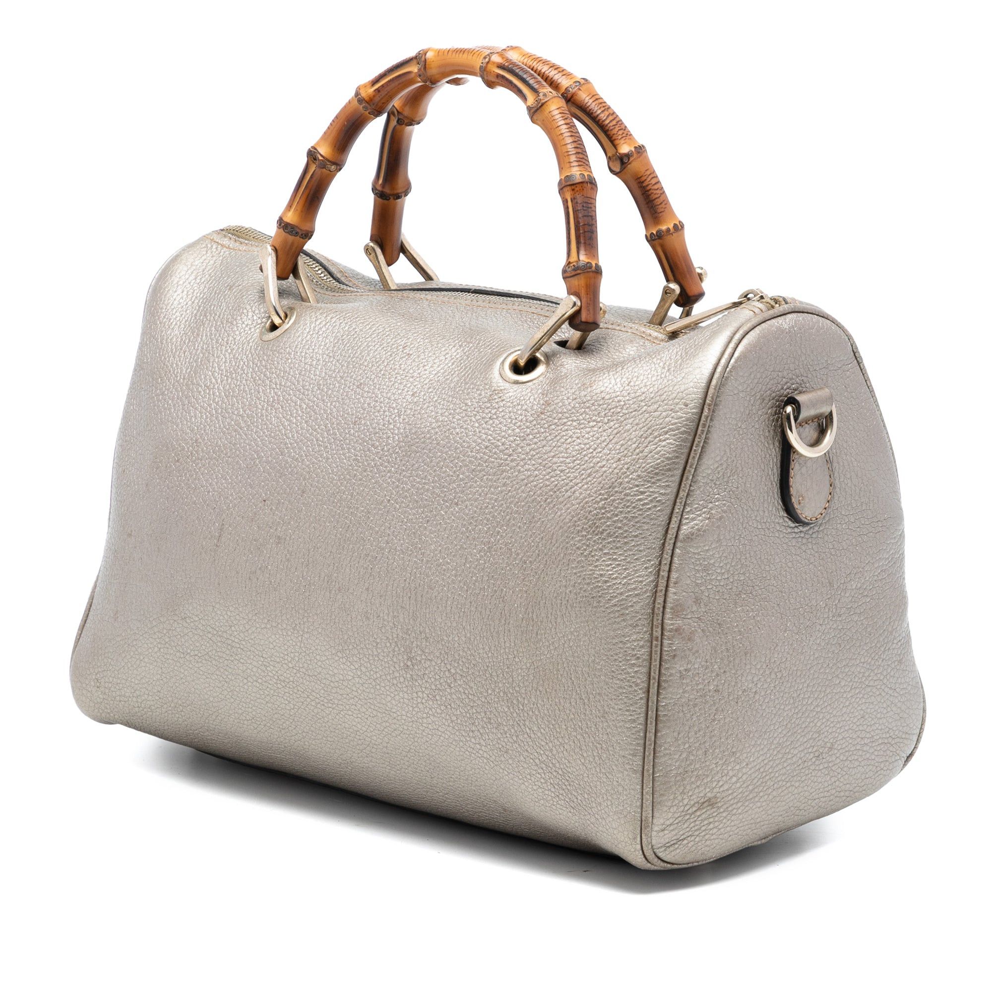 Gucci Medium Calfskin Bamboo Shopper Boston Bag Size ONE SIZE - 2 Thumbnail