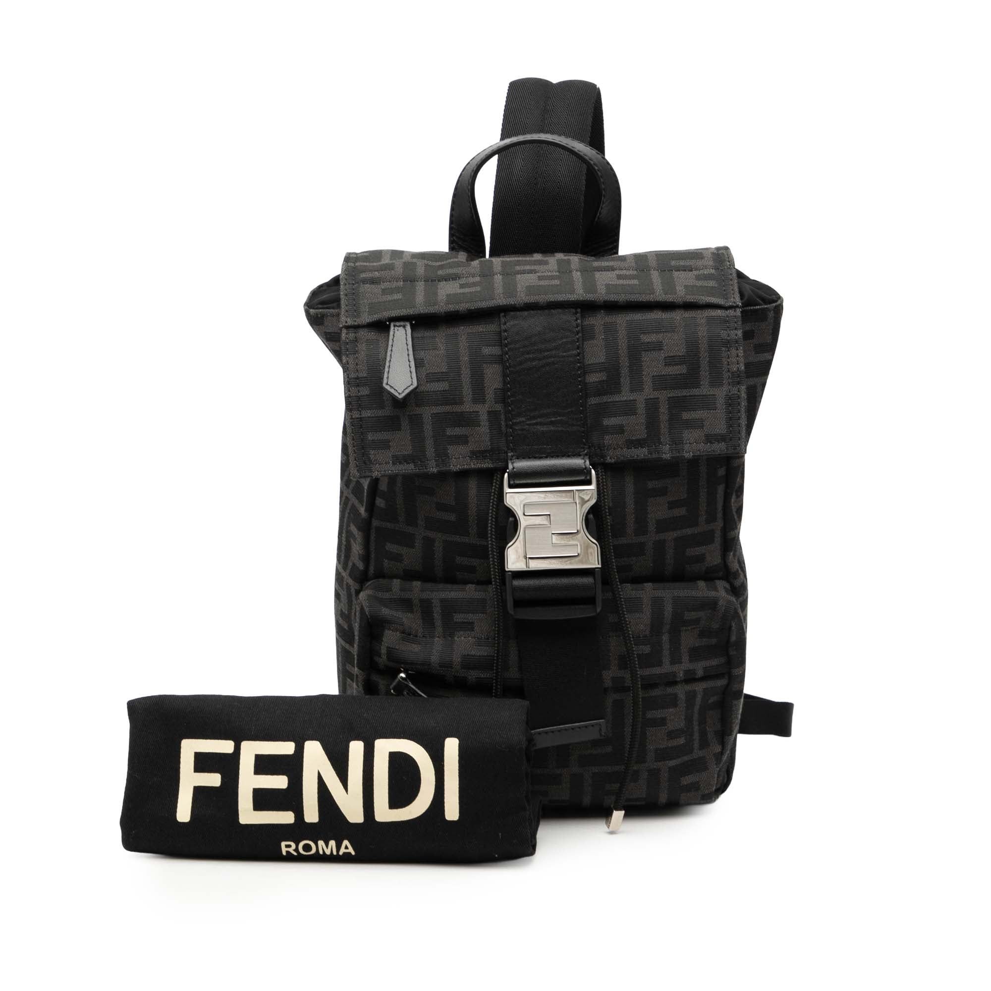 Fendi Small Zucca Canvas Fendiness Backpack Size ONE SIZE - 8 Thumbnail