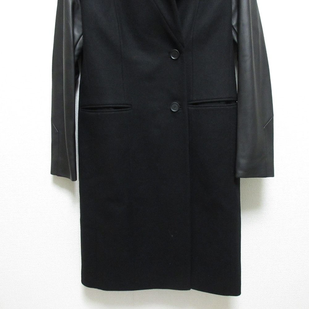 Other All Saints All Saints SIDNEY LEA Wool Cashmere Leather Coat Textile Outerwear DUTY FREE for USA Size ONE SIZE - 5 Thumbnail