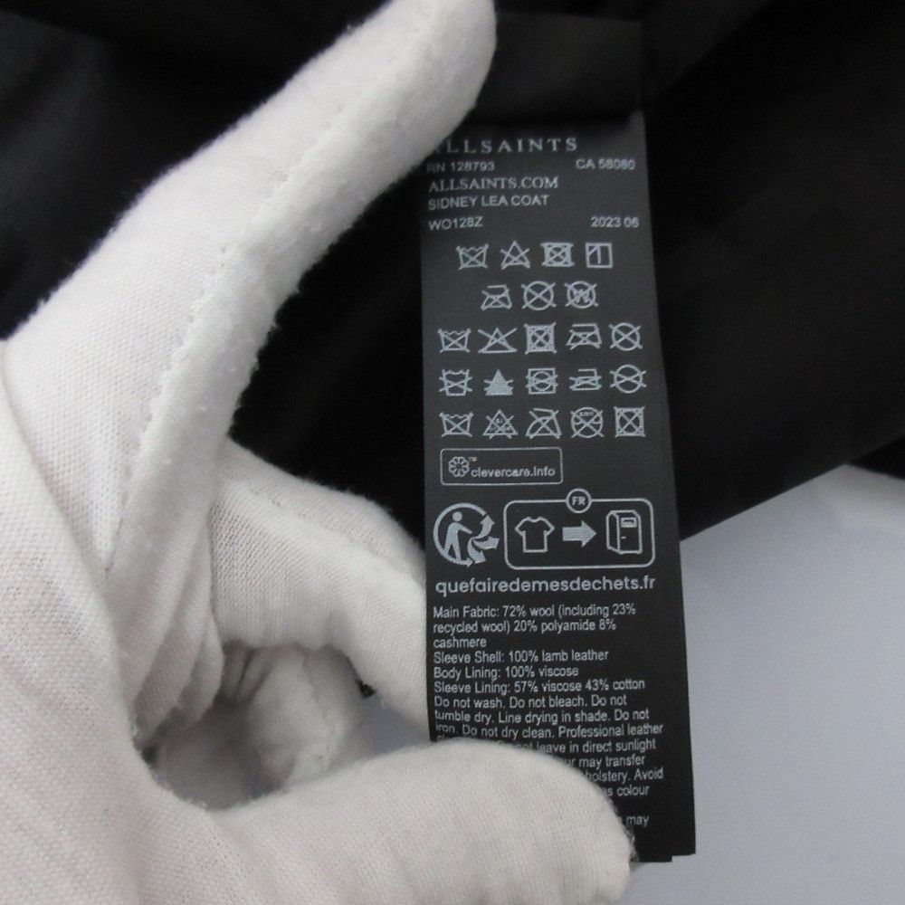 Other All Saints All Saints SIDNEY LEA Wool Cashmere Leather Coat Textile Outerwear DUTY FREE for USA Size ONE SIZE - 16 Thumbnail