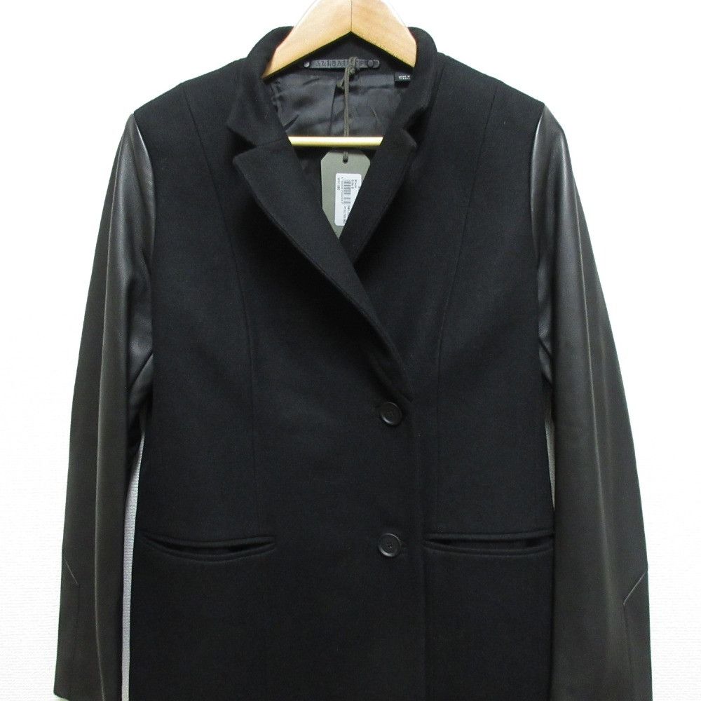 Other All Saints All Saints SIDNEY LEA Wool Cashmere Leather Coat Textile Outerwear DUTY FREE for USA Size ONE SIZE - 4 Thumbnail