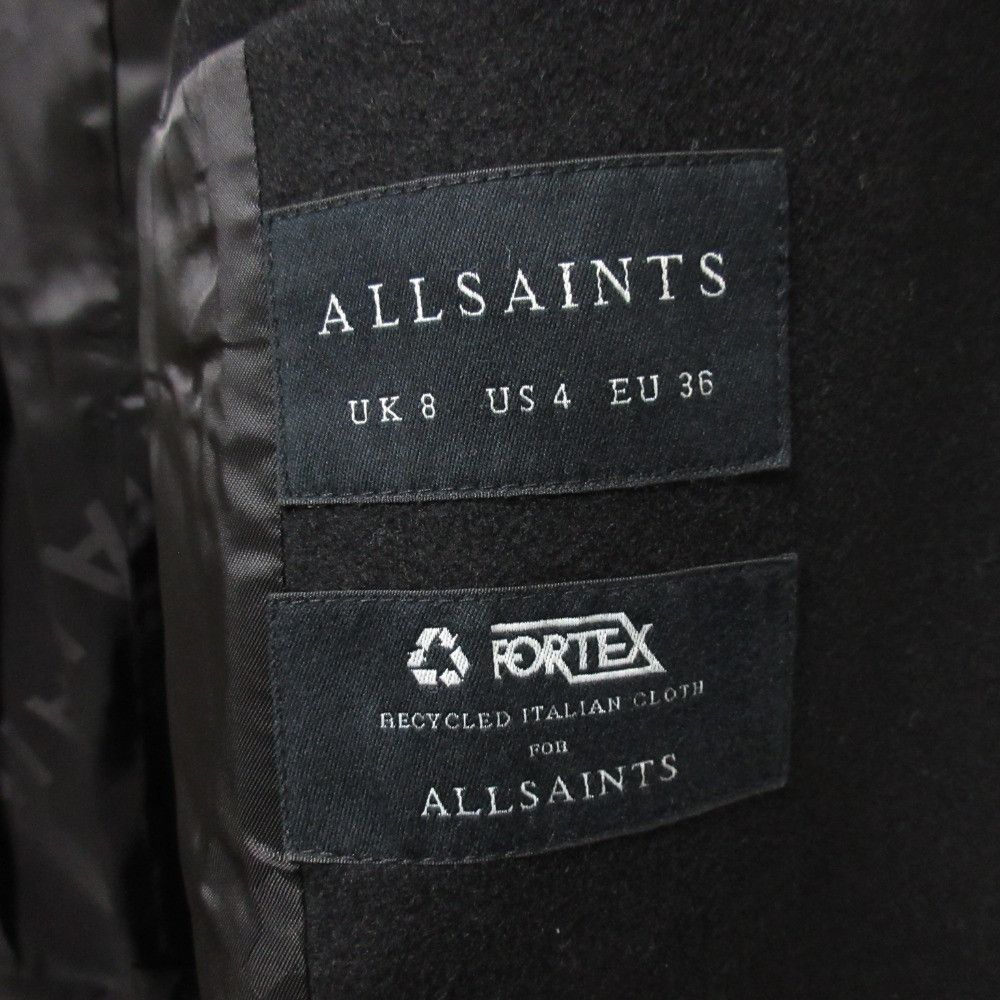 Other All Saints All Saints SIDNEY LEA Wool Cashmere Leather Coat Textile Outerwear DUTY FREE for USA Size ONE SIZE - 8 Thumbnail