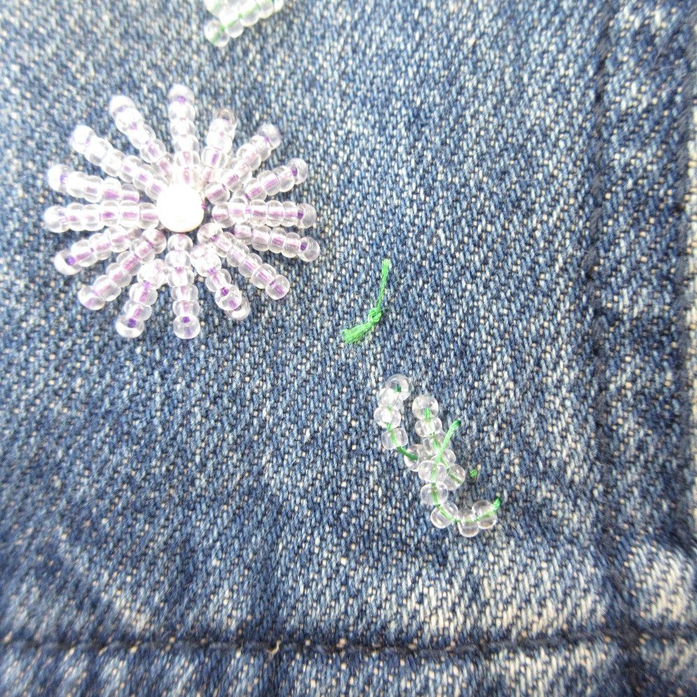 Other Comme des Garçons tricot COMME des GARCONS Flower Beads Denim Jacket Textile Outerwear TC-J008 DUTY FREE for USA Size ONE SIZE - 11 Thumbnail