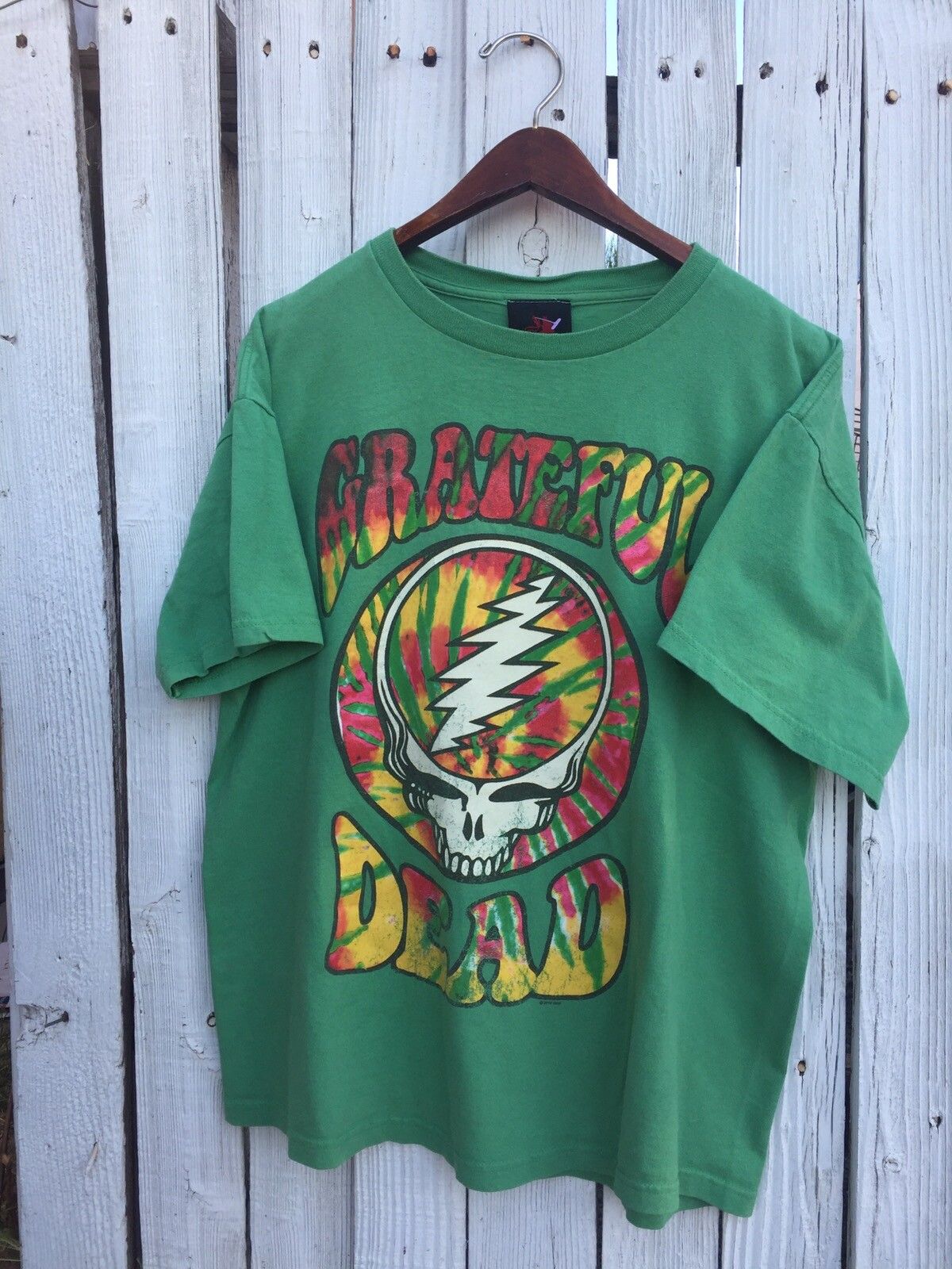 Vintage Vintage The Grateful Dead Green Tye Dye T Shirt Size US L / EU 52-54 / 3 - 1 Preview