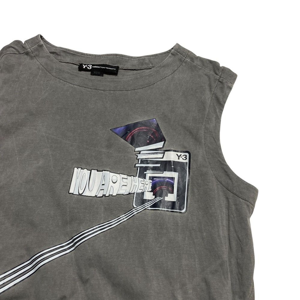 Other Yoji Yamamoto Y-3 Graphic Print Sleeveless T-shirt Textile Tops DUTY FREE for USA Size ONE SIZE - 3 Thumbnail