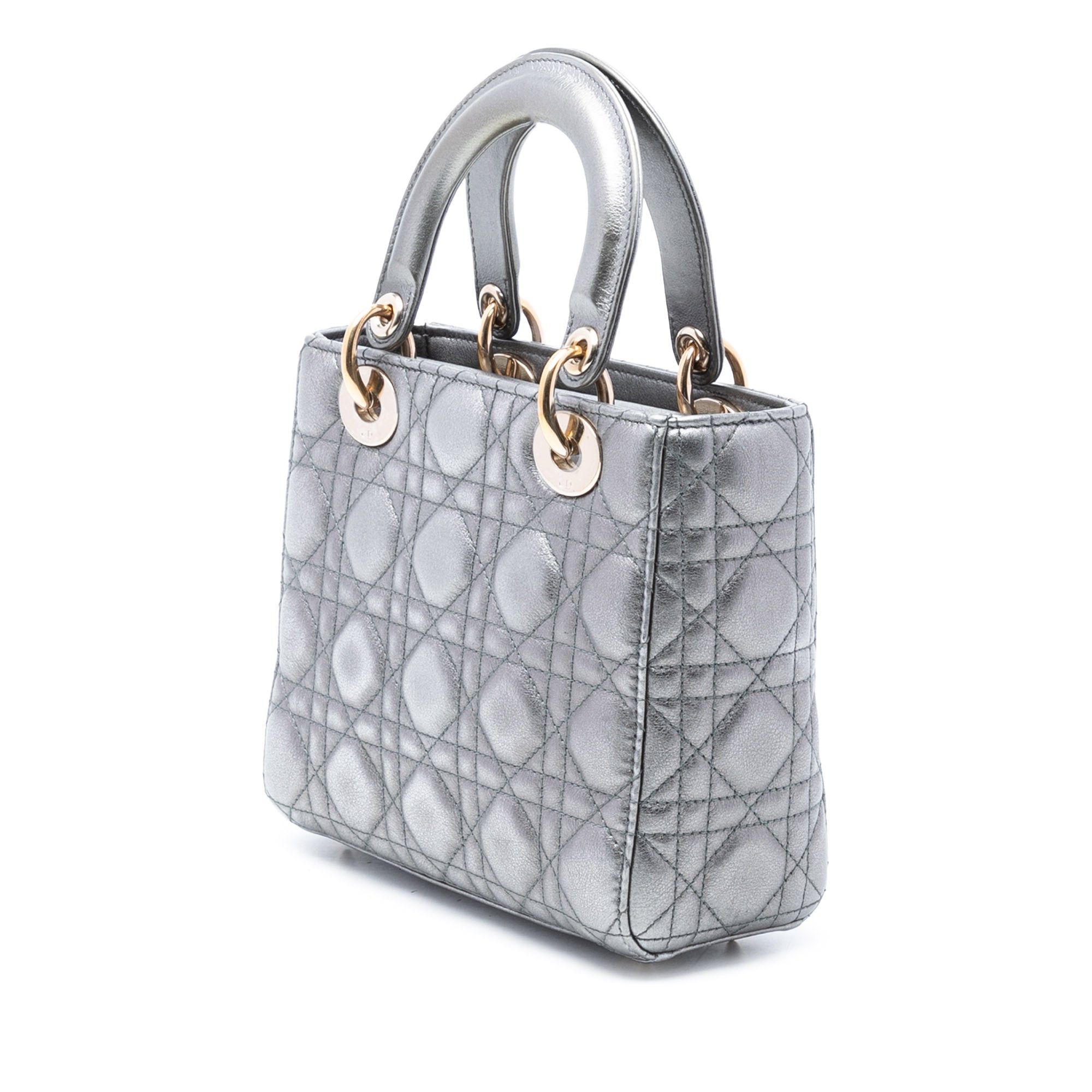 Dior Small Metallic Lambskin Cannage My ABCDior Lady Dior Size ONE SIZE - 2 Thumbnail