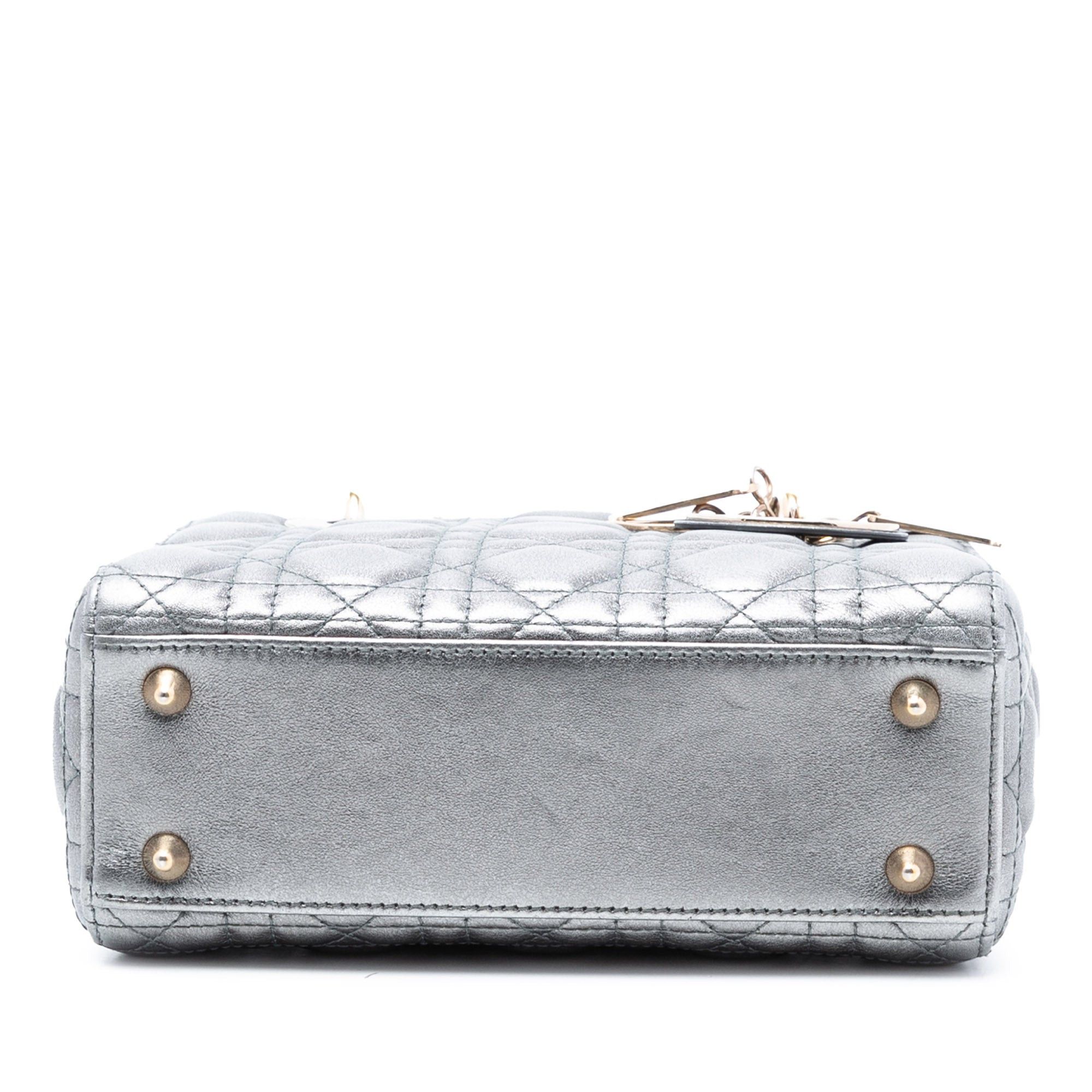 Dior Small Metallic Lambskin Cannage My ABCDior Lady Dior Size ONE SIZE - 3 Thumbnail