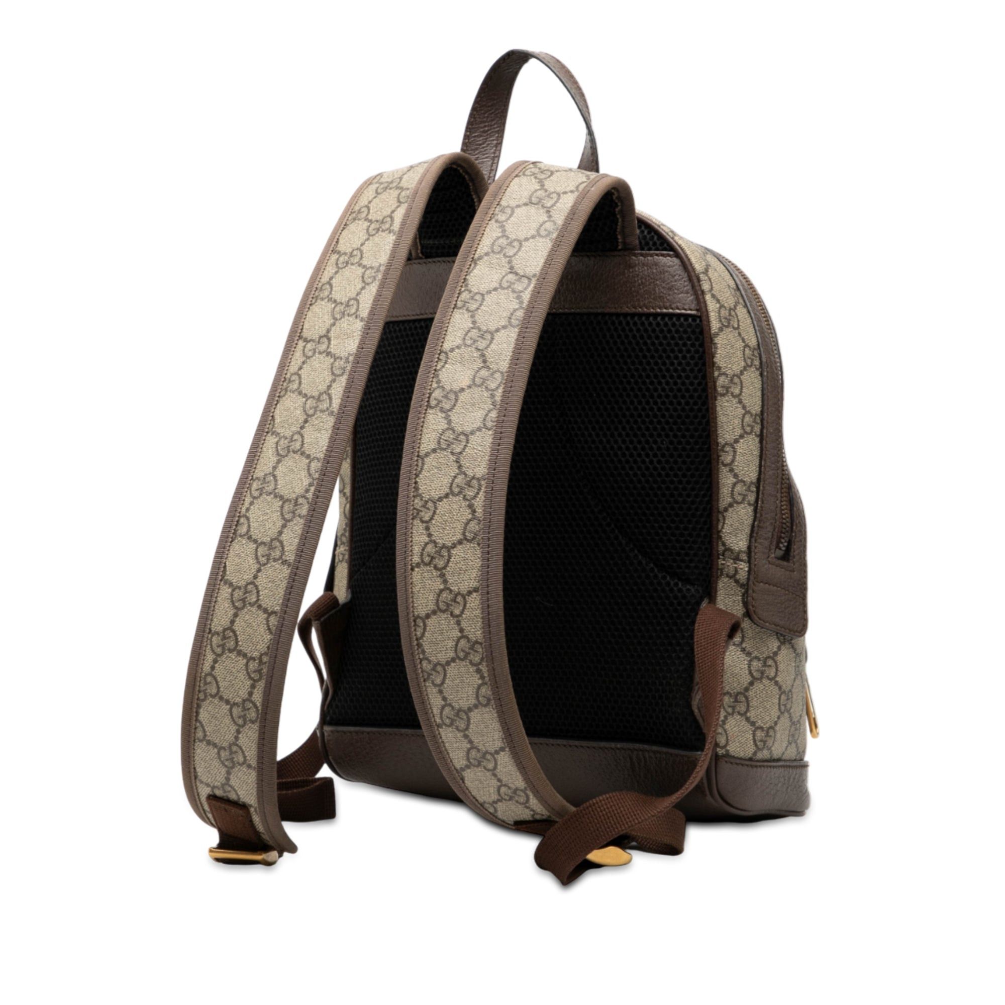 Gucci Small GG Supreme Ophidia Web Backpack Size ONE SIZE - 2 Thumbnail