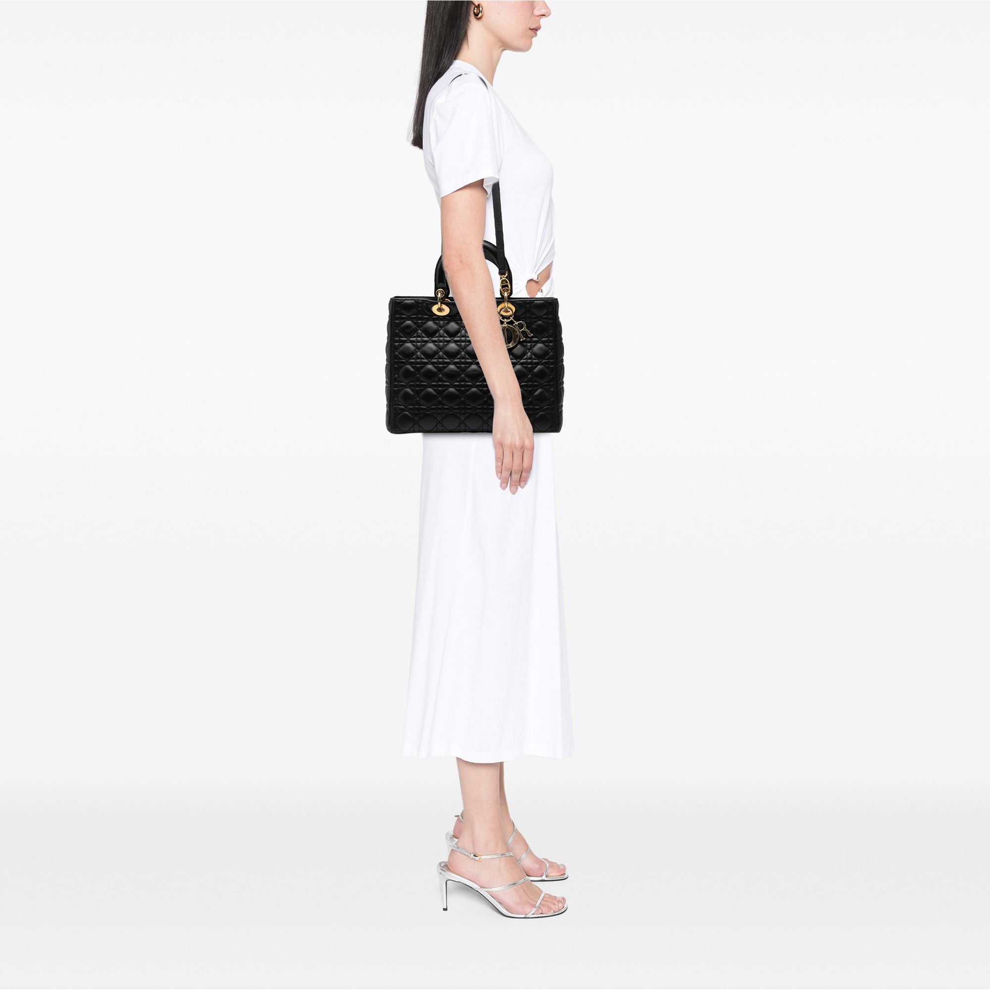 Dior Large Lambskin Cannage Lady Dior Size ONE SIZE - 7 Thumbnail