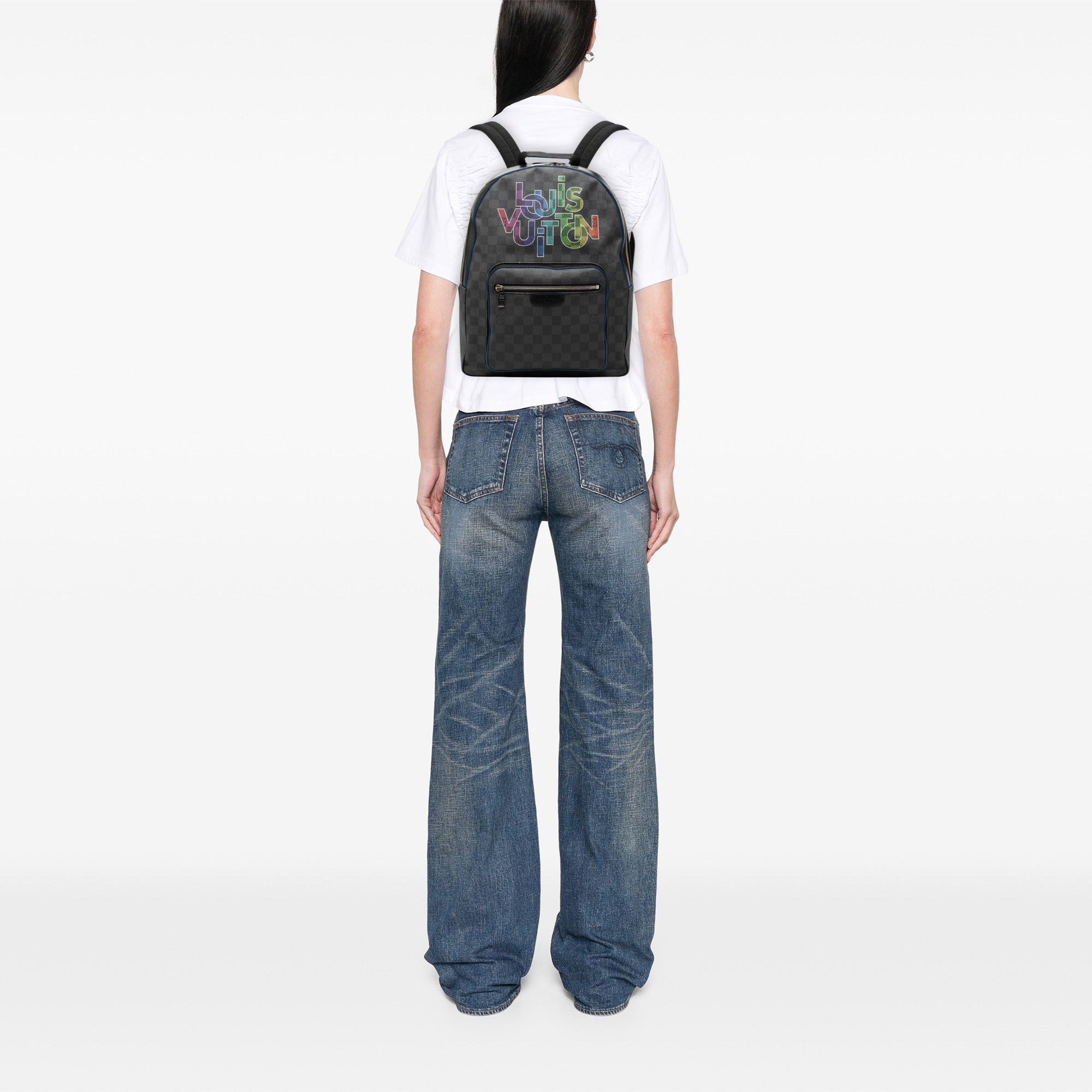 Louis Vuitton Limited Edition Damier Graphite Logo Rainbow Josh Backpack Size ONE SIZE - 7 Thumbnail