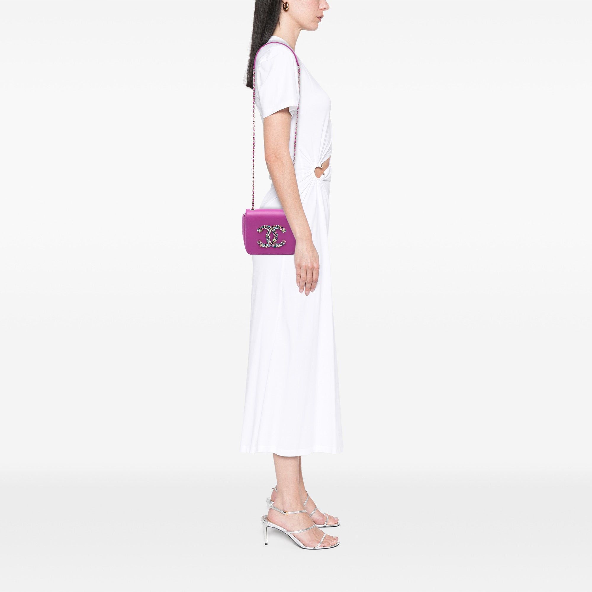 Chanel Mini Lambskin Giant Crystal CC Flap Size ONE SIZE - 7 Thumbnail