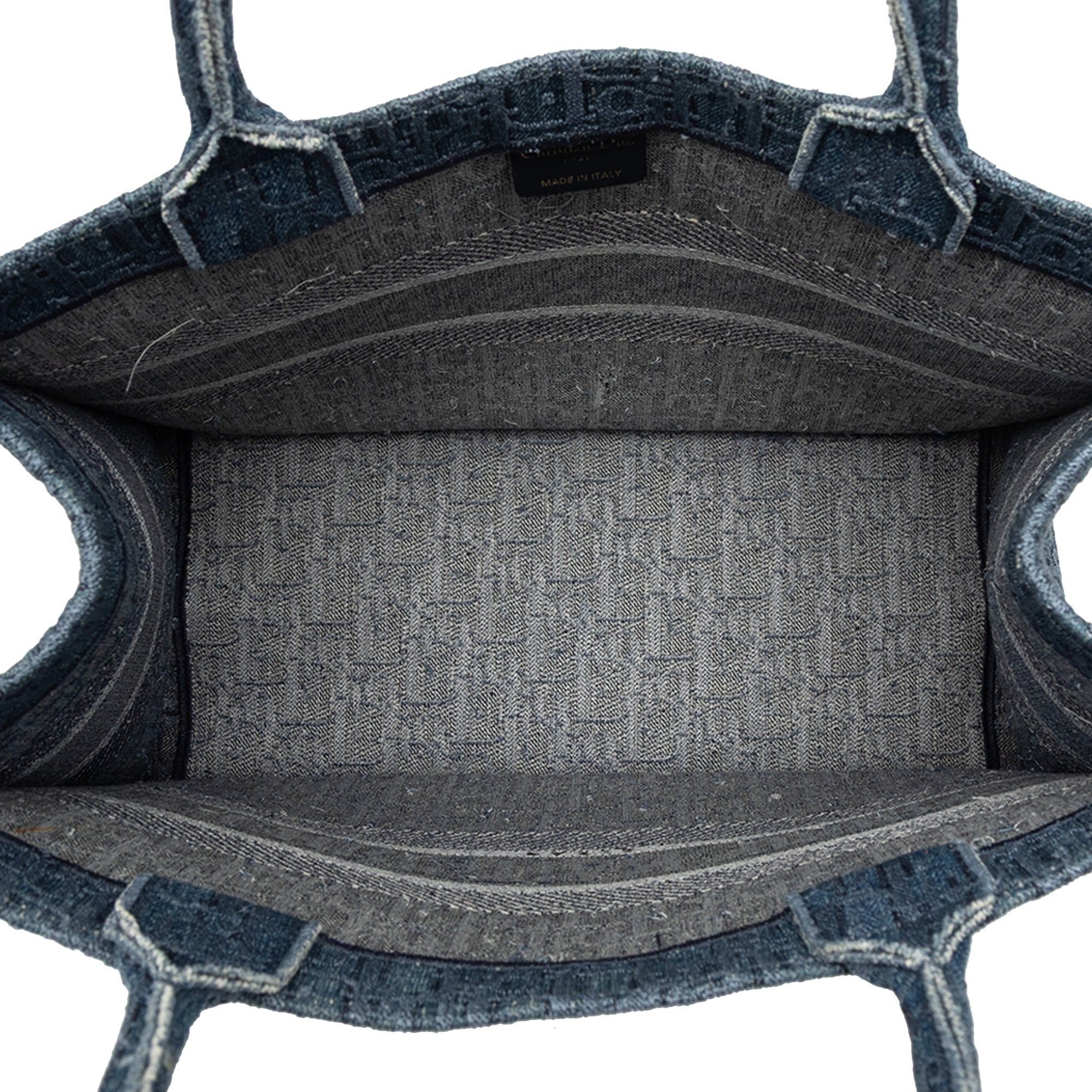 Dior Medium Oblique Denim Book Tote Size ONE SIZE - 4 Thumbnail