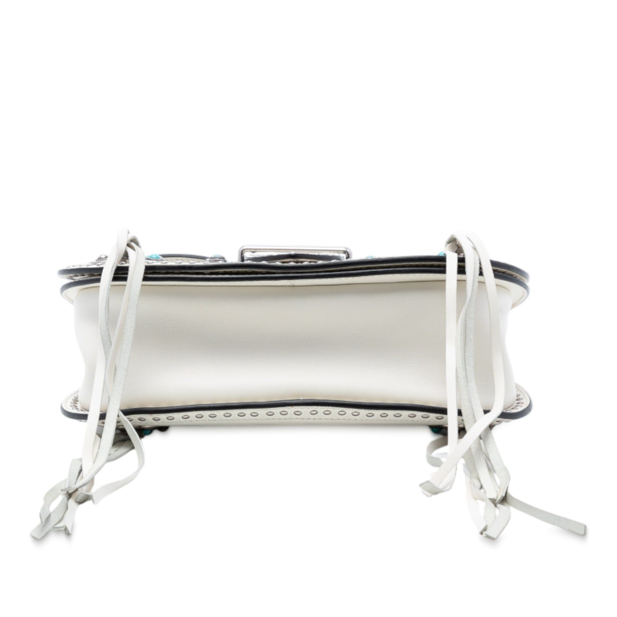 Prada City Calf Studded Folk Corsiere Satchel Size ONE SIZE - 3 Thumbnail