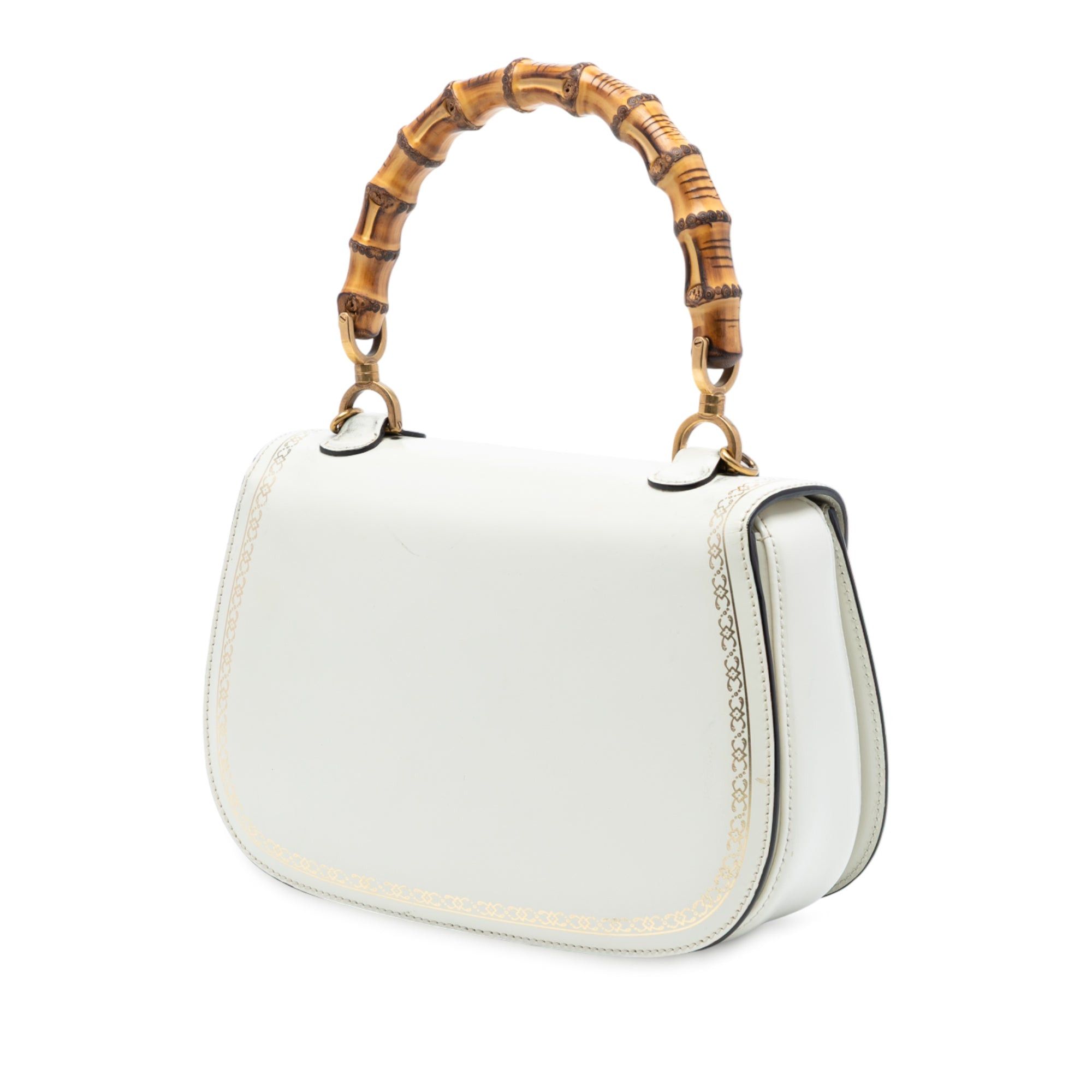 Gucci Calfskin Frame Print Bamboo Top Handle Bag Size ONE SIZE - 2 Thumbnail