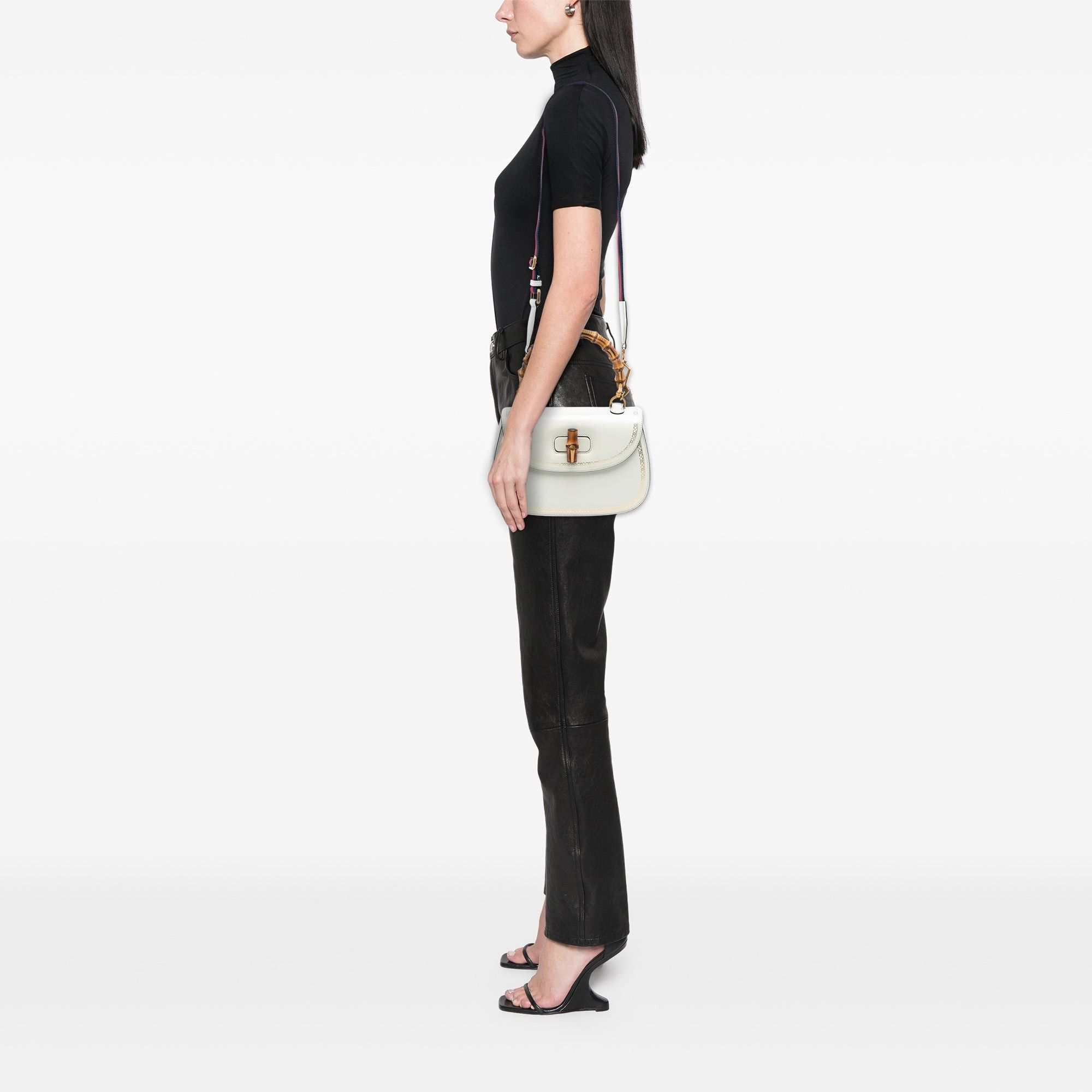 Gucci Calfskin Frame Print Bamboo Top Handle Bag Size ONE SIZE - 7 Thumbnail