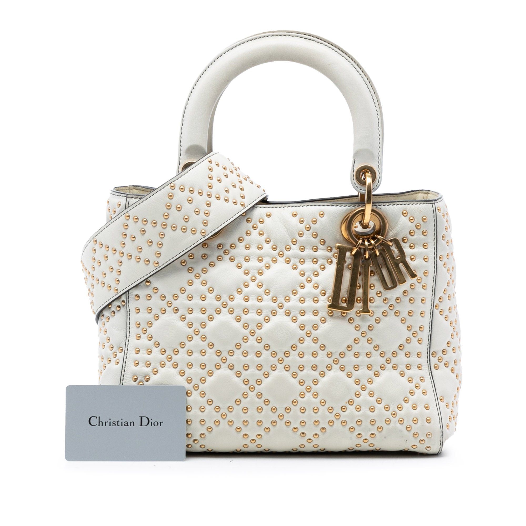 Dior Medium Lambskin Cannage Studded Supple Lady Dior Size ONE SIZE - 8 Thumbnail