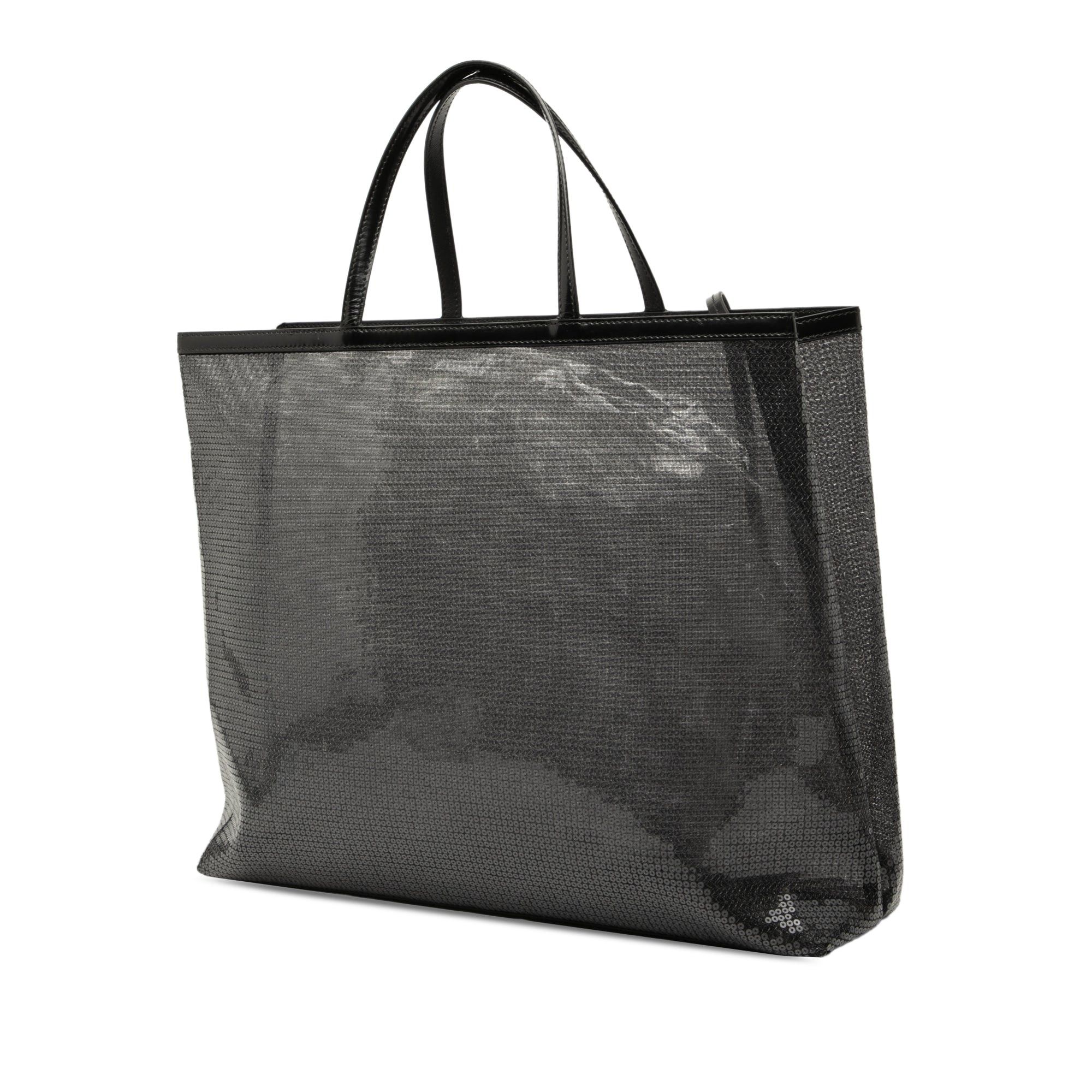 Prada Large Sequined Mesh Logo Tote Size ONE SIZE - 2 Thumbnail