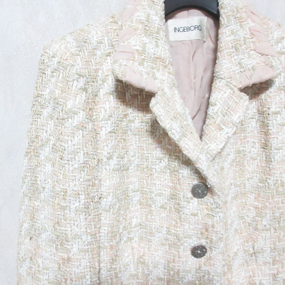 Other Other Ingeborg Tweed Tailored Jacket Textile Outerwear P025BFJ08 DUTY FREE for USA Size ONE SIZE - 3 Thumbnail