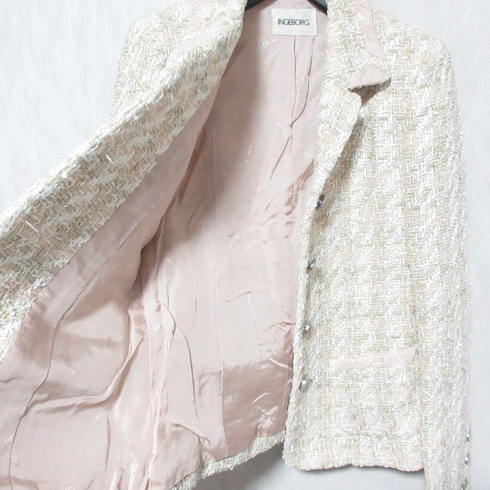 Other Other Ingeborg Tweed Tailored Jacket Textile Outerwear P025BFJ08 DUTY FREE for USA Size ONE SIZE - 5 Thumbnail