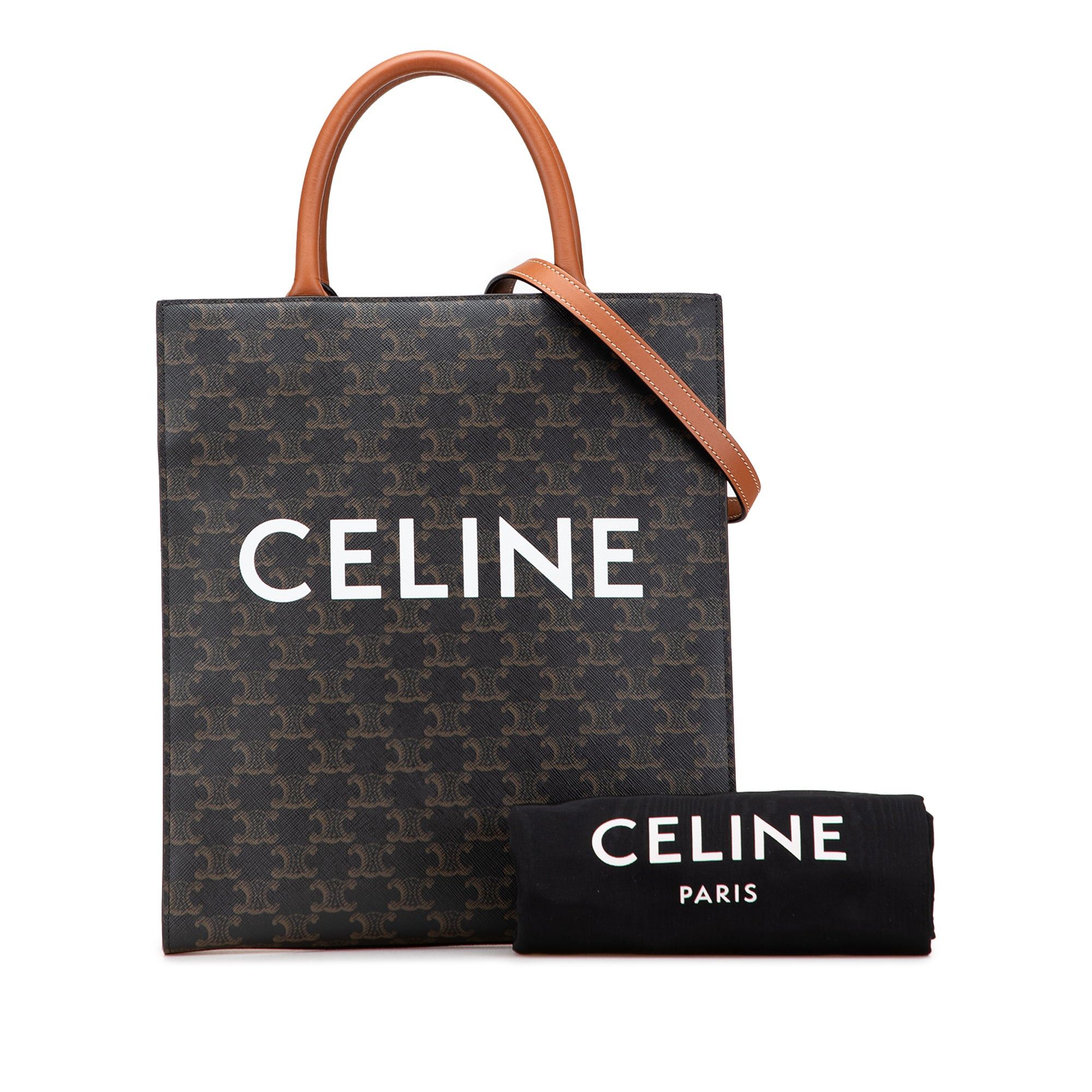Celine Small Triomphe Coated Canvas Vertical Cabas Tote Size ONE SIZE - 10 Thumbnail