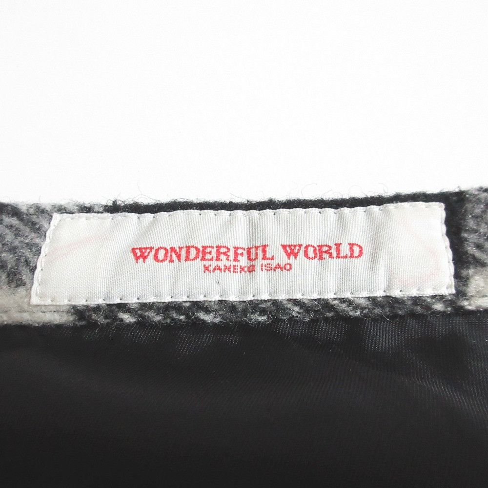 Other Other WONDERFUL WORLD Check Wool Long Skirt Textile Skirts W54FS23 DUTY FREE for USA Size ONE SIZE - 5 Thumbnail