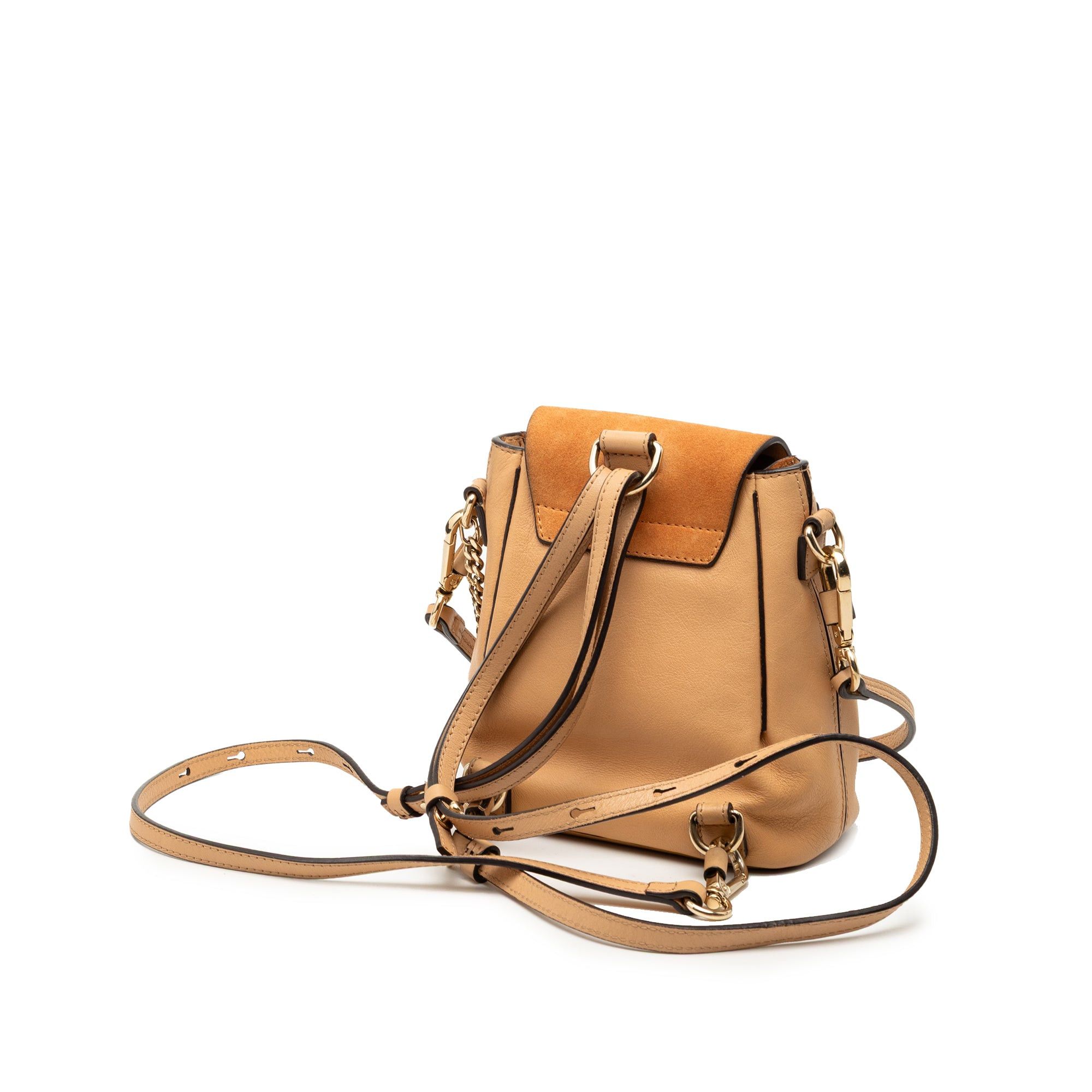 Chloe Mini Calfskin and Suede Faye Backpack Size ONE SIZE - 2 Thumbnail