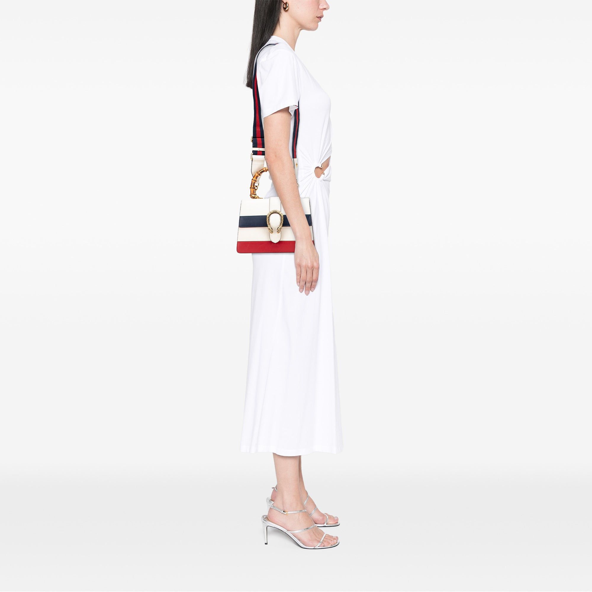 Gucci Medium Leather Bamboo Dionysus Web Satchel Size ONE SIZE - 10 Thumbnail