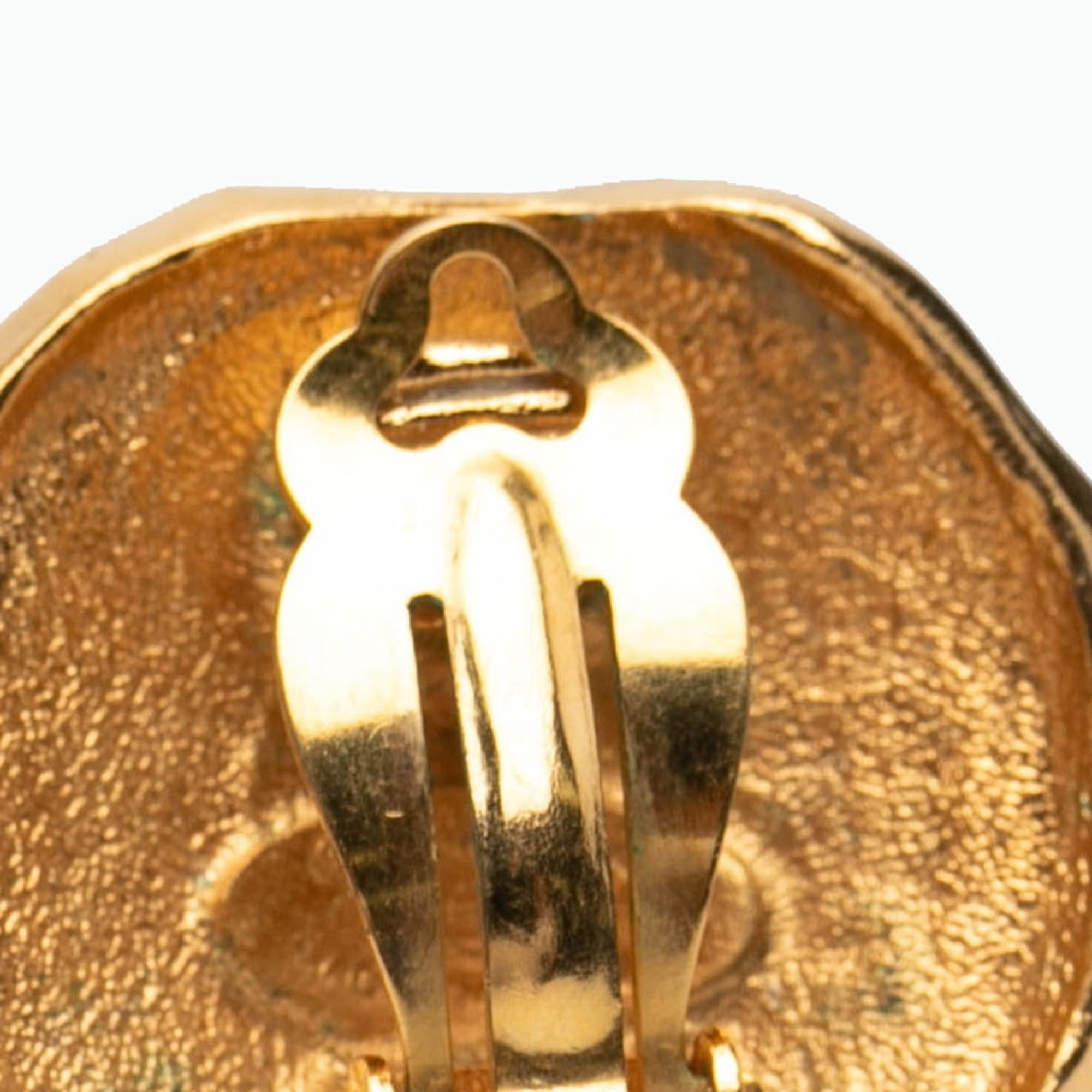 Chanel CHANEL Logo Lion Vintage Earrings, Gold Plated, Women's Size ONE SIZE - 3 Thumbnail