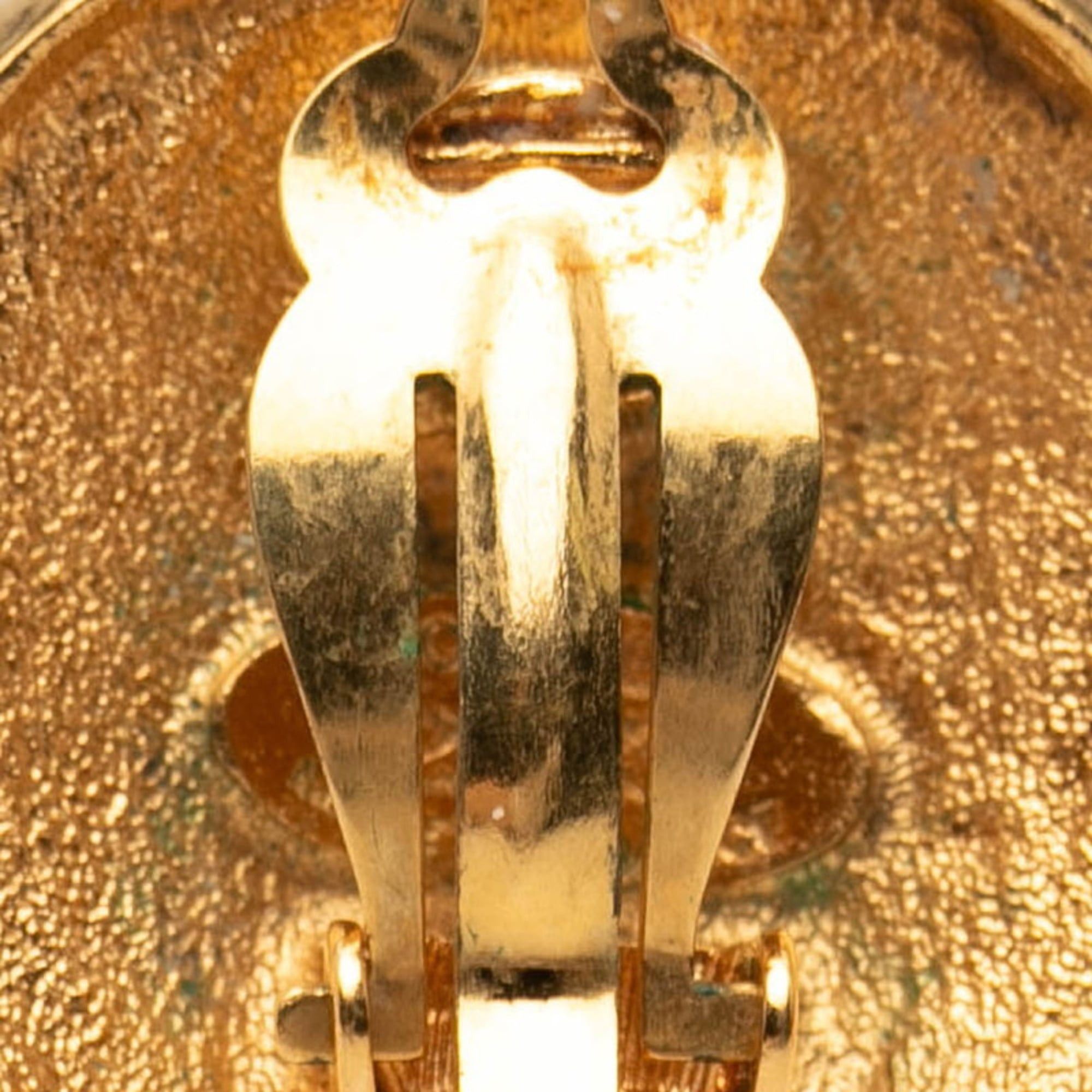 Chanel CHANEL Logo Lion Vintage Earrings, Gold Plated, Women's Size ONE SIZE - 4 Thumbnail