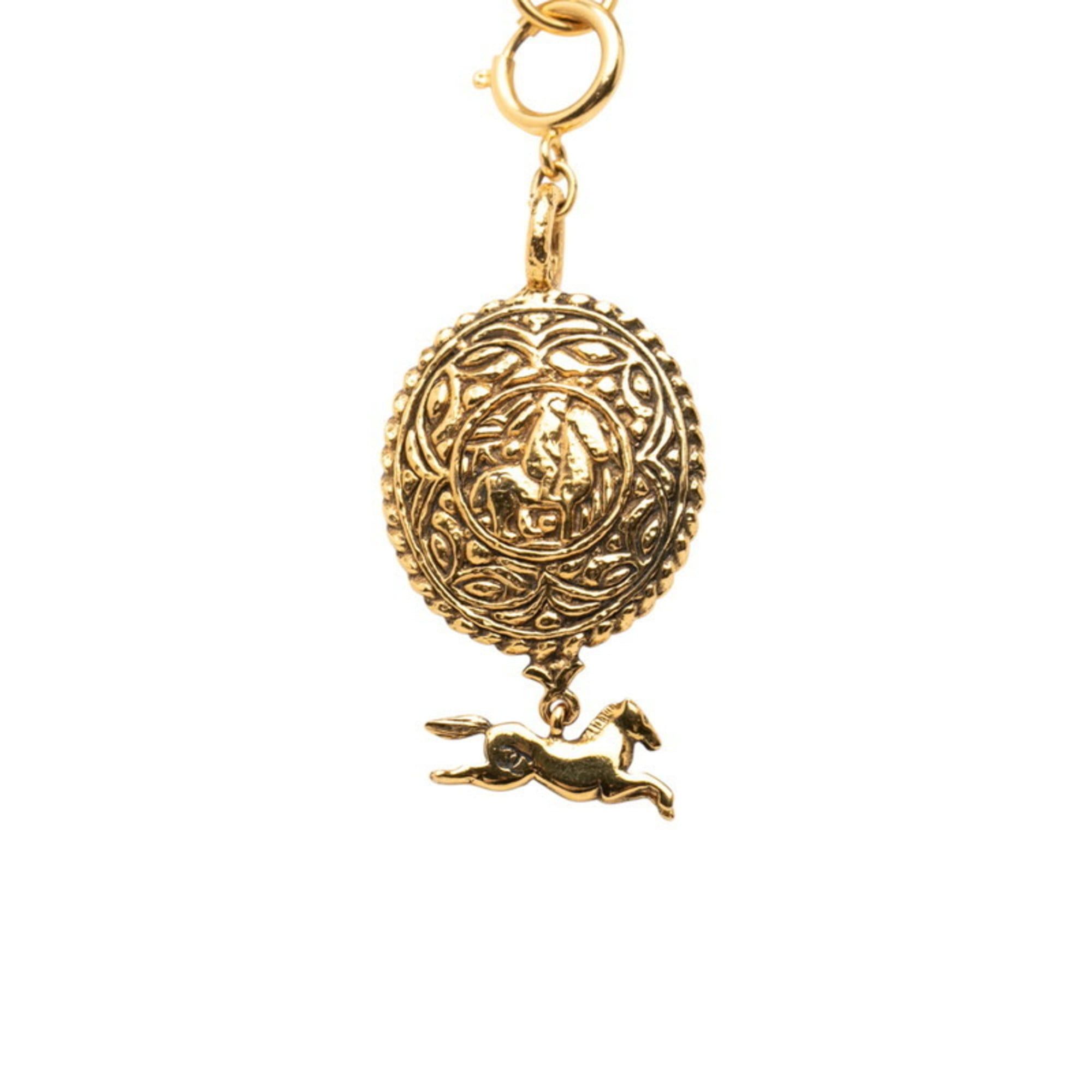 Chanel Chanel Coco Mark Horse Necklace, Gold Plated, Women's, CHANEL Size ONE SIZE - 2 Thumbnail