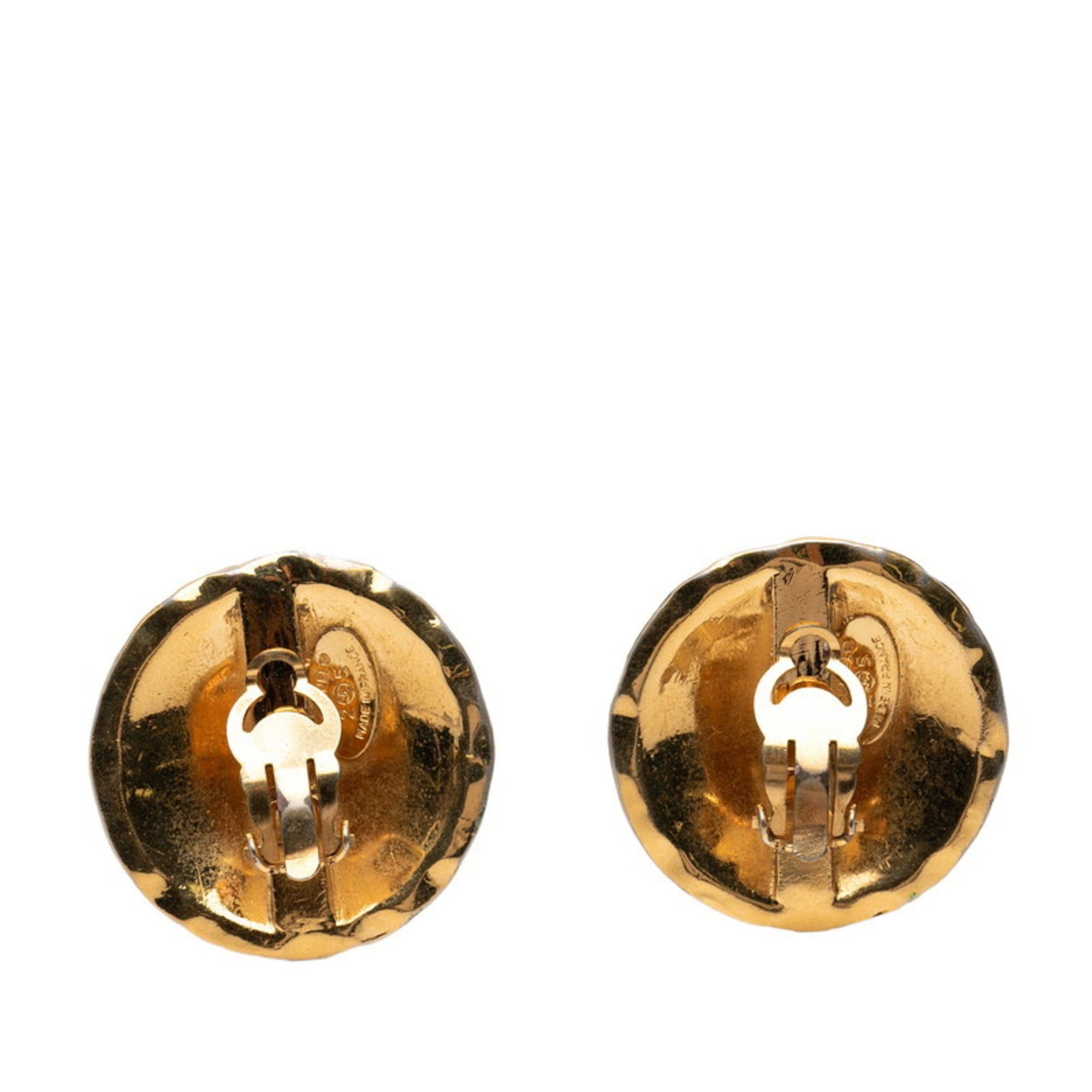 Chanel CHANEL Coco Mark Matelasse Vintage Earrings, Gold Plated, Women's Size ONE SIZE - 2 Thumbnail