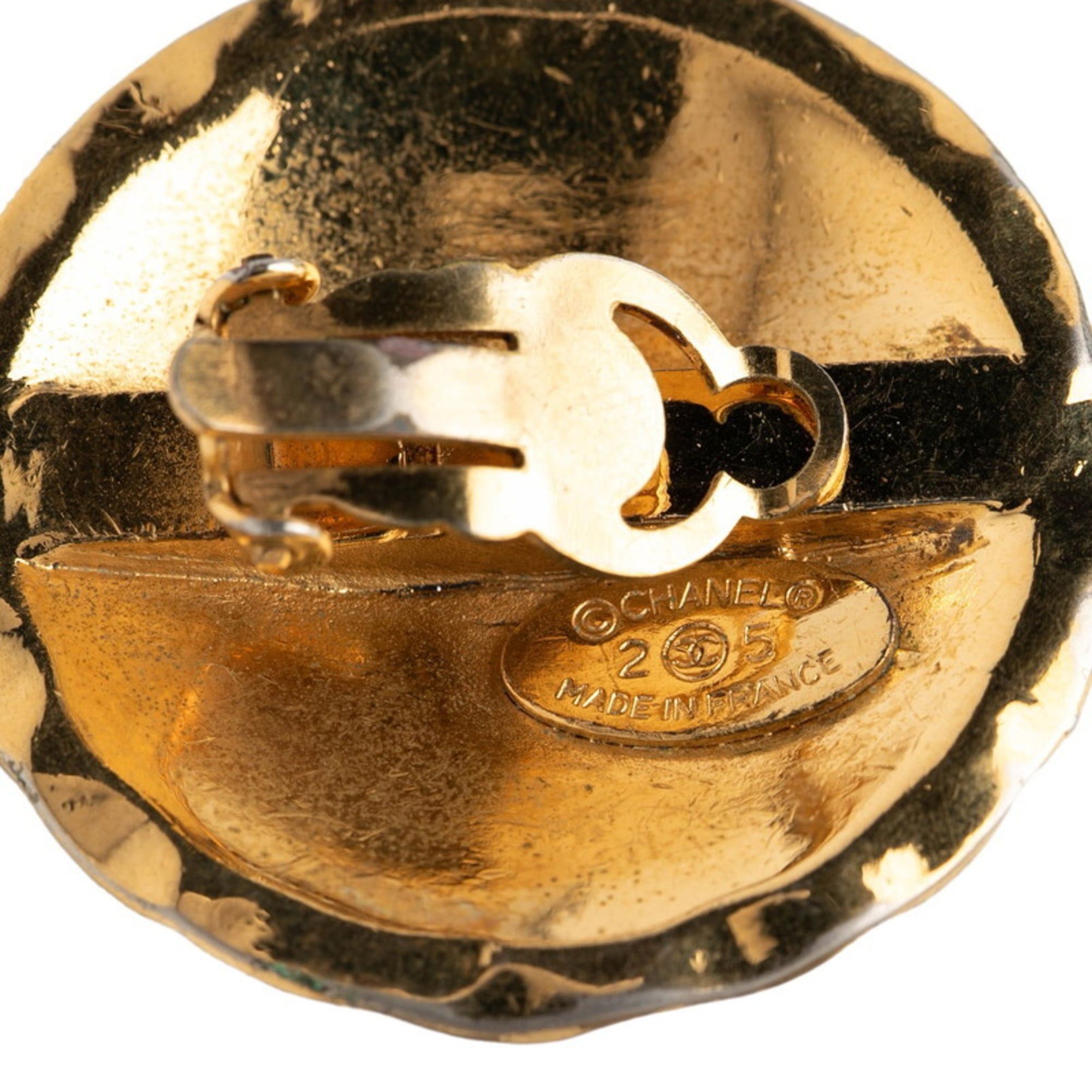 Chanel CHANEL Coco Mark Matelasse Vintage Earrings, Gold Plated, Women's Size ONE SIZE - 3 Thumbnail