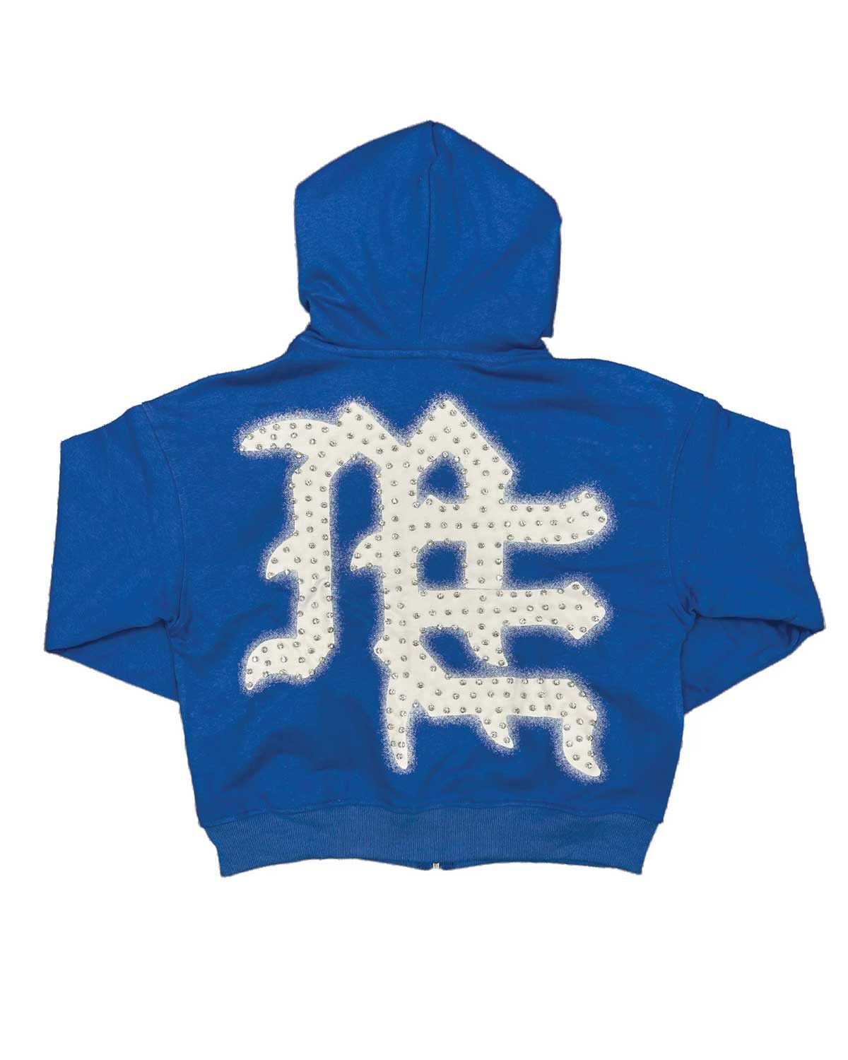 Other Mixed Emotions "End" Rhinestone Hoodie Blue Size US XL / EU 56 / 4 - 2 Thumbnail