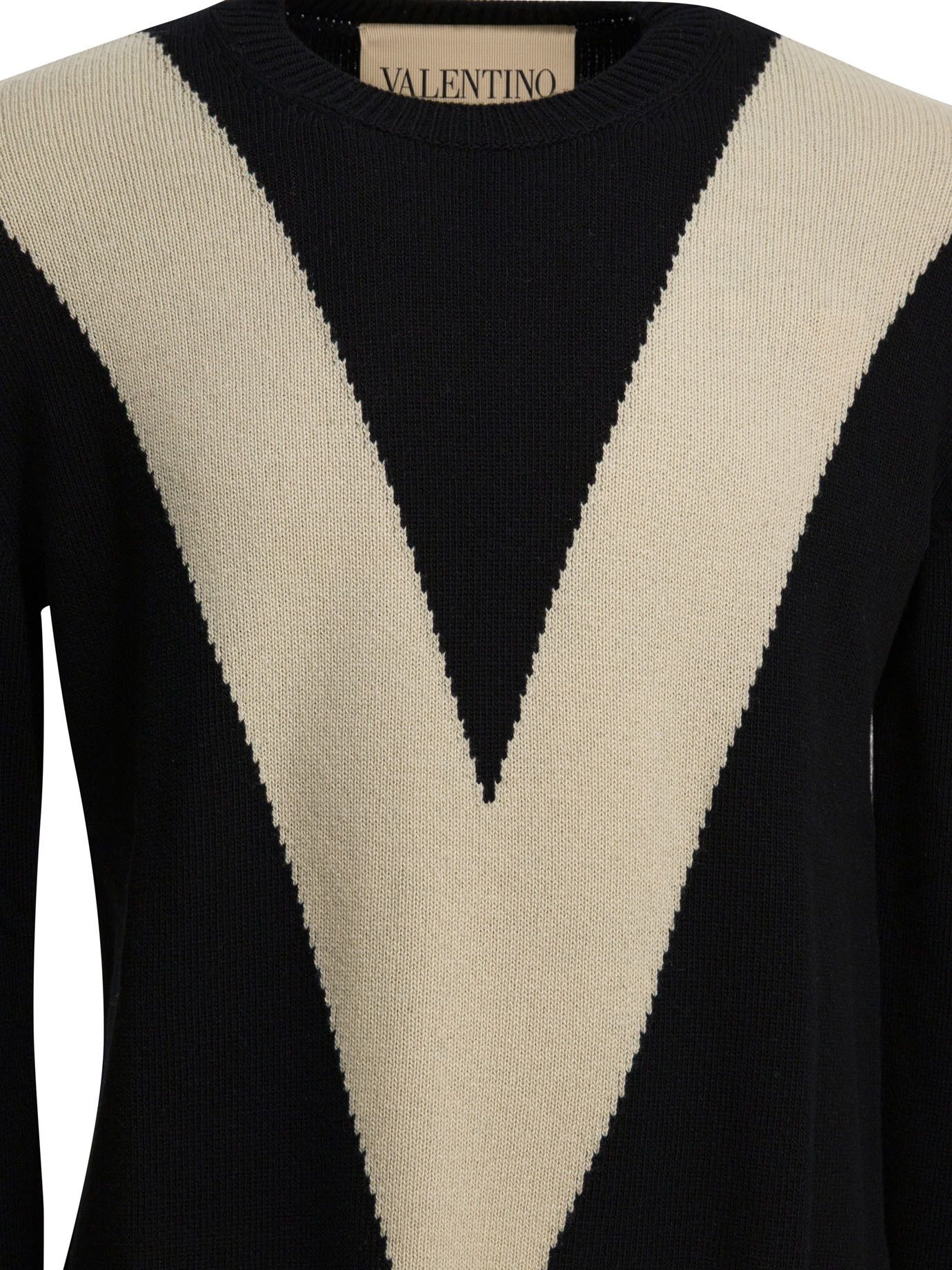 Valentino Valentino Wool Sweater With Inlaid V tag size M Men - USA Duties Paid Size US M / EU 48-50 / 2 - 3 Thumbnail