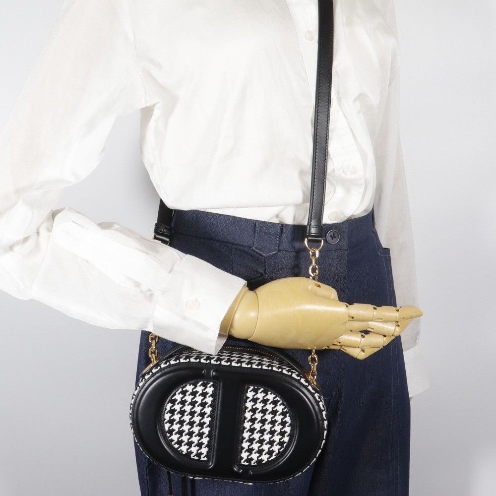 Dior Dior Christian Dior CD Signature Houndstooth Canvas 2way Shoulder Bag Textile Shoulder Bag DUTY FREE for USA Size ONE SIZE - 19 Thumbnail