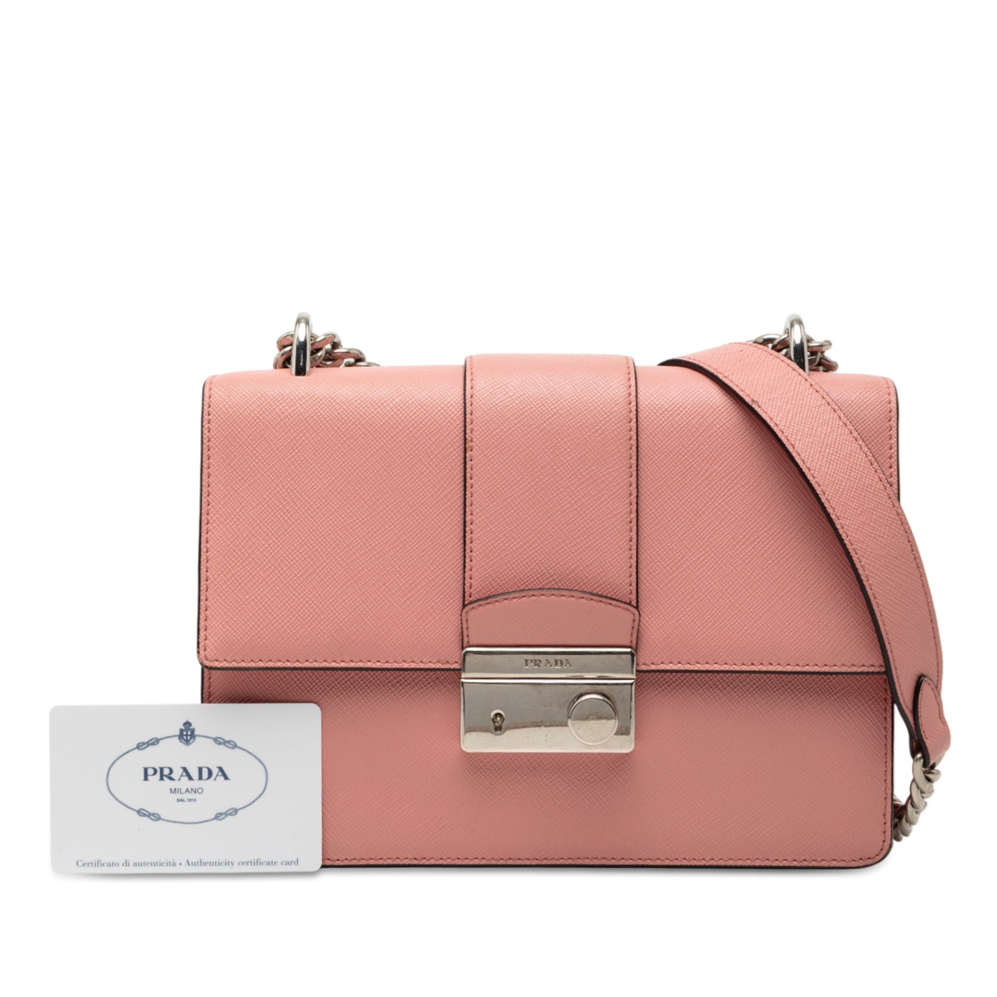 Prada Small Saffiano Sound Lock Chain Crossbody Size ONE SIZE - 9 Thumbnail