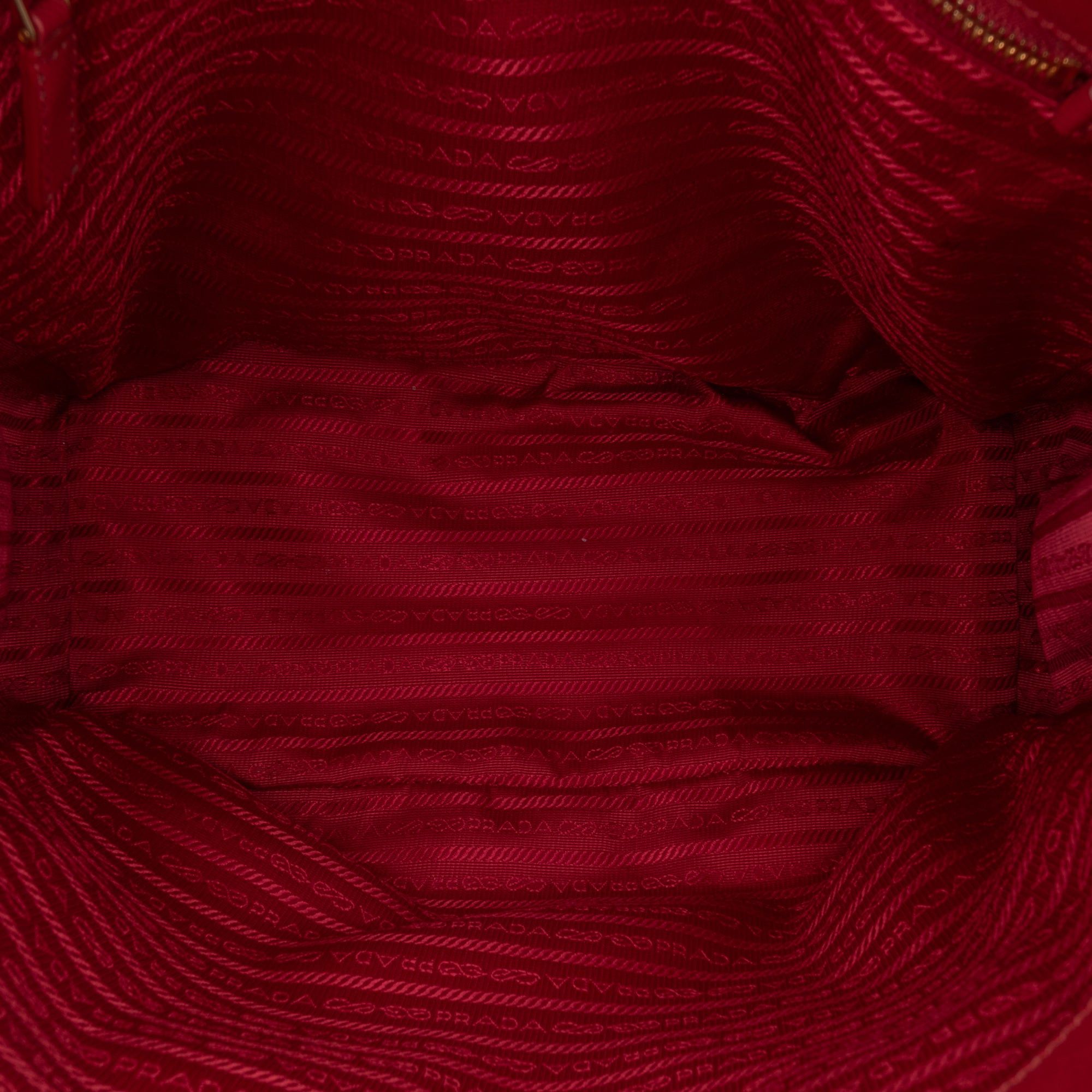 Large Saffiano Lux Galleria Double Zip Satchel