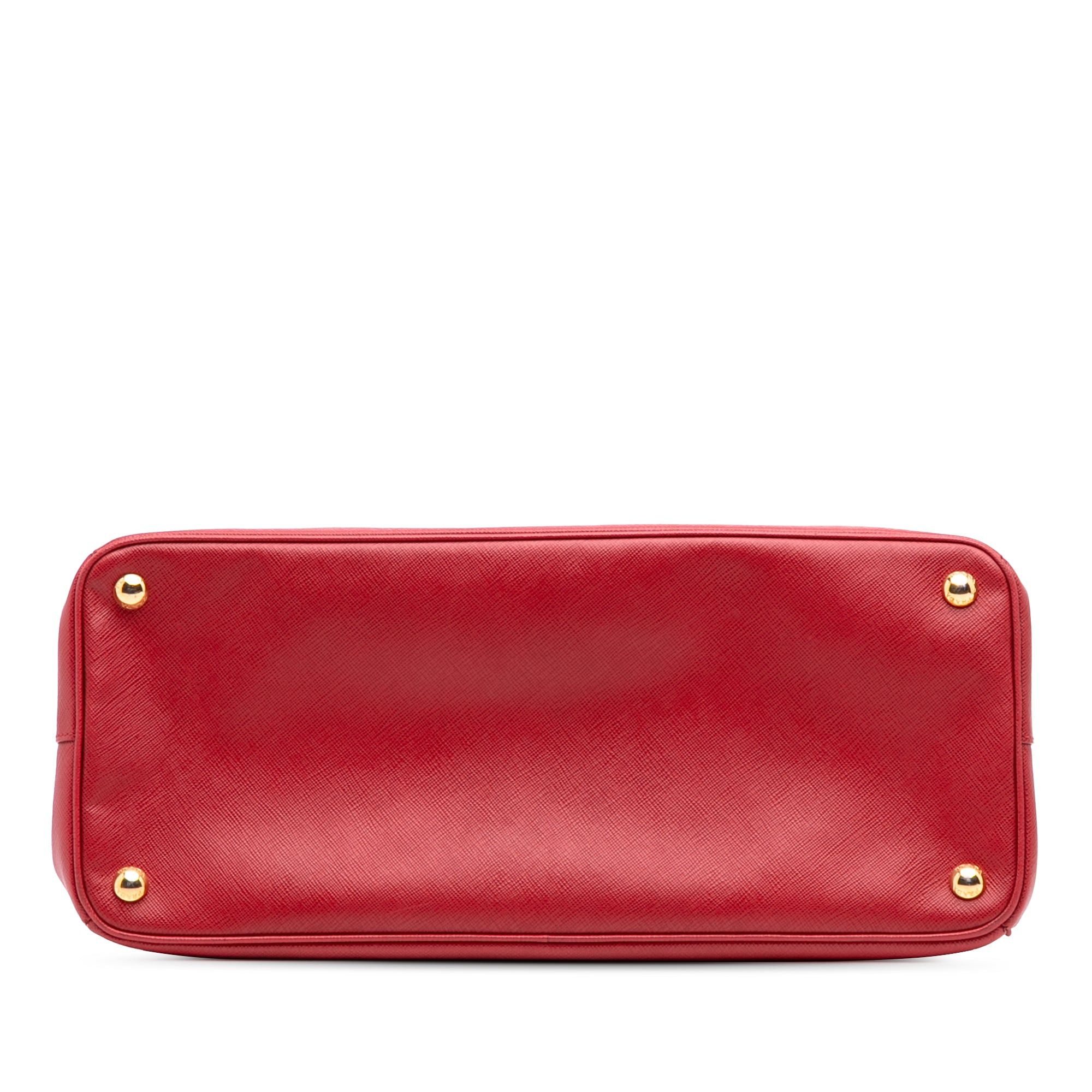 Large Saffiano Lux Galleria Double Zip Satchel