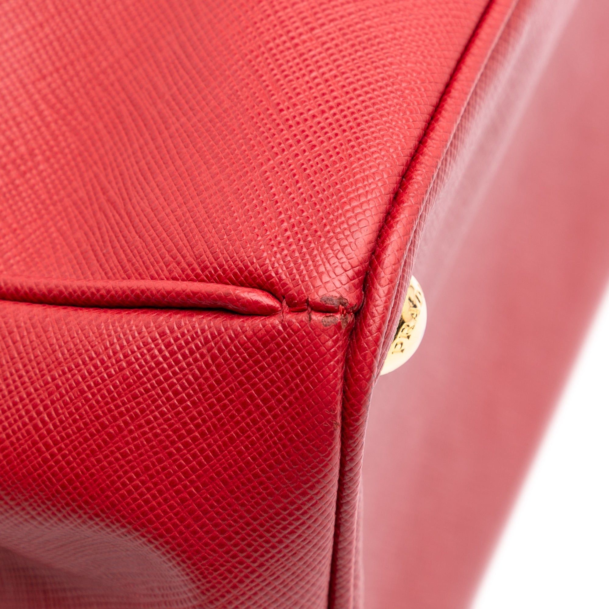 Large Saffiano Lux Galleria Double Zip Satchel