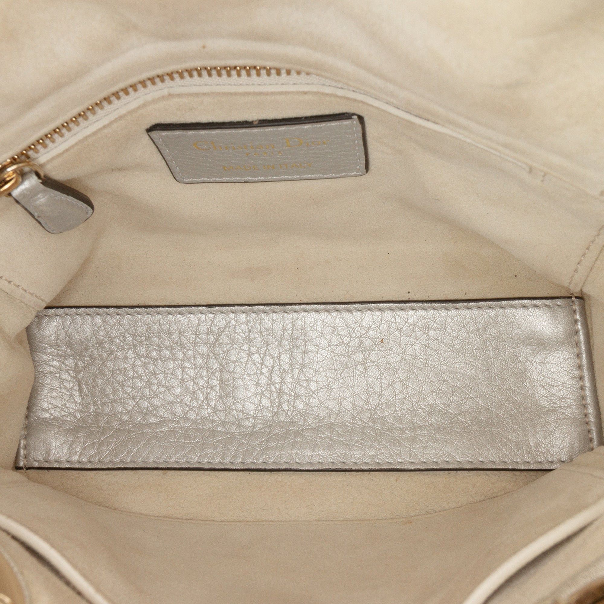 Dior Mini Metallic Grained Calfskin Cannage Lady Dior Size ONE SIZE - 4 Thumbnail