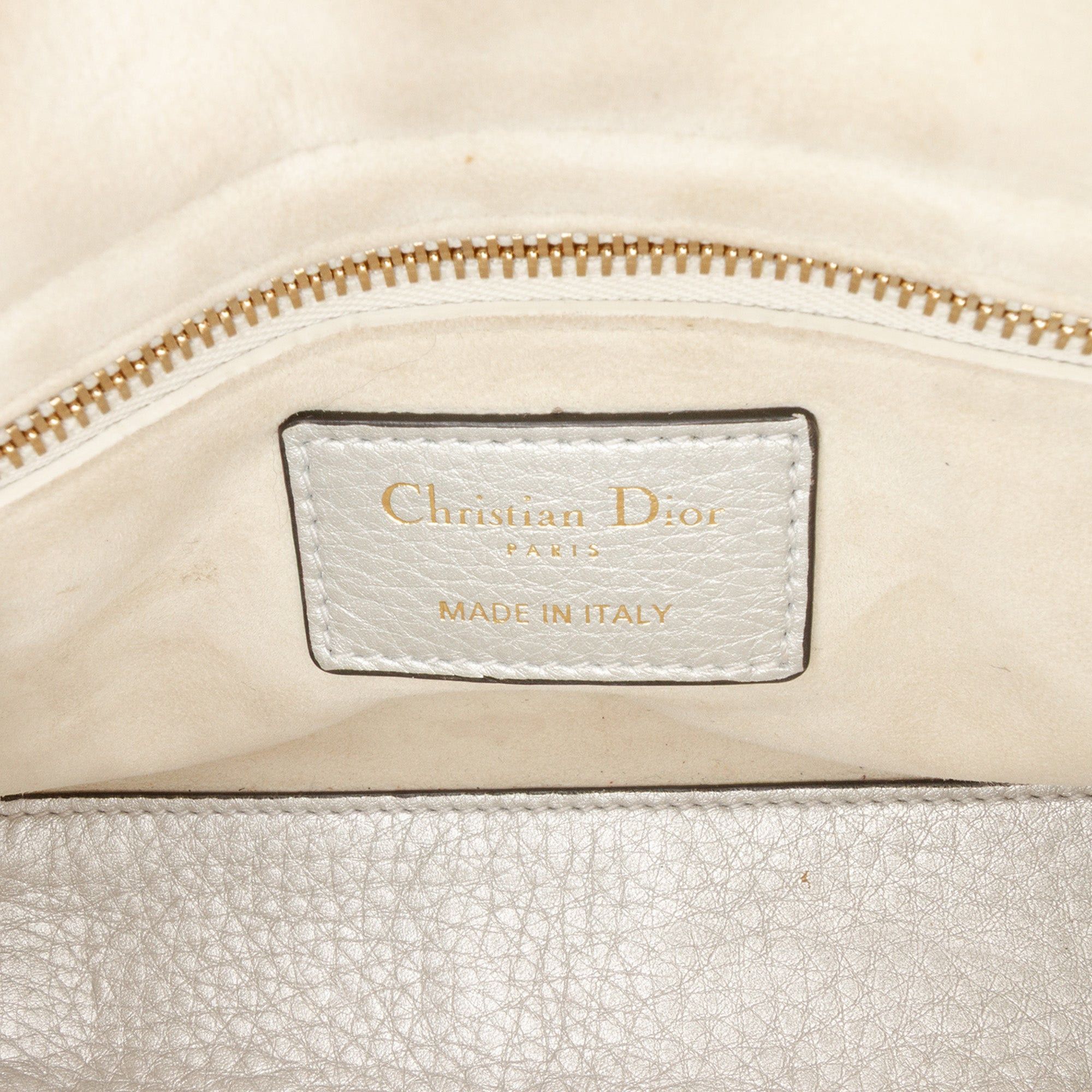 Dior Mini Metallic Grained Calfskin Cannage Lady Dior Size ONE SIZE - 5 Thumbnail
