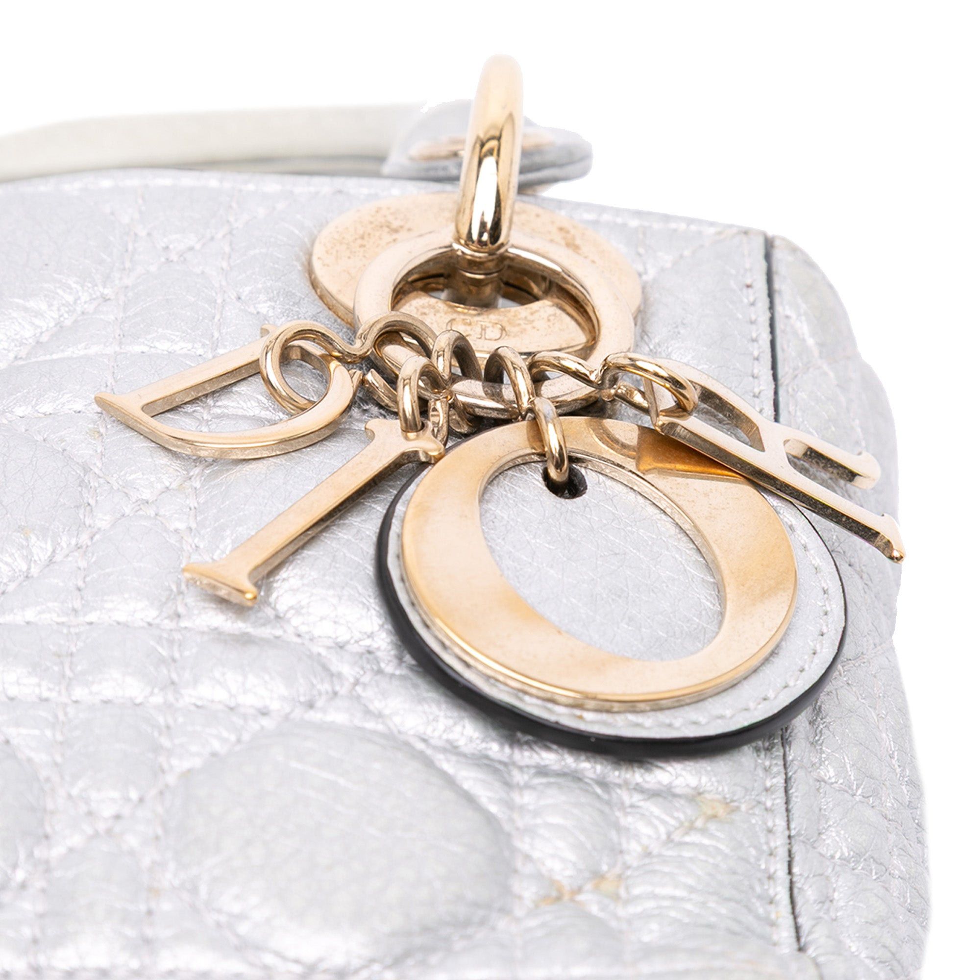 Dior Mini Metallic Grained Calfskin Cannage Lady Dior Size ONE SIZE - 9 Thumbnail