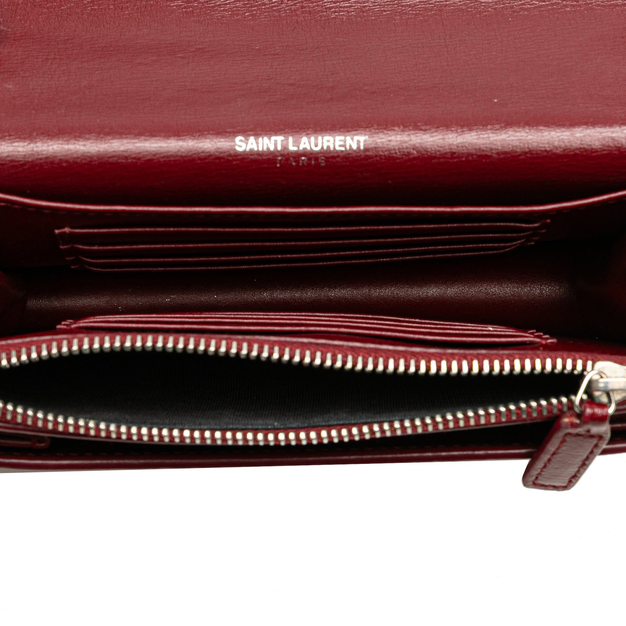 Saint Laurent Paris Mini Calfskin Monogram Sunset Wallet on Chain Size ONE SIZE - 4 Thumbnail