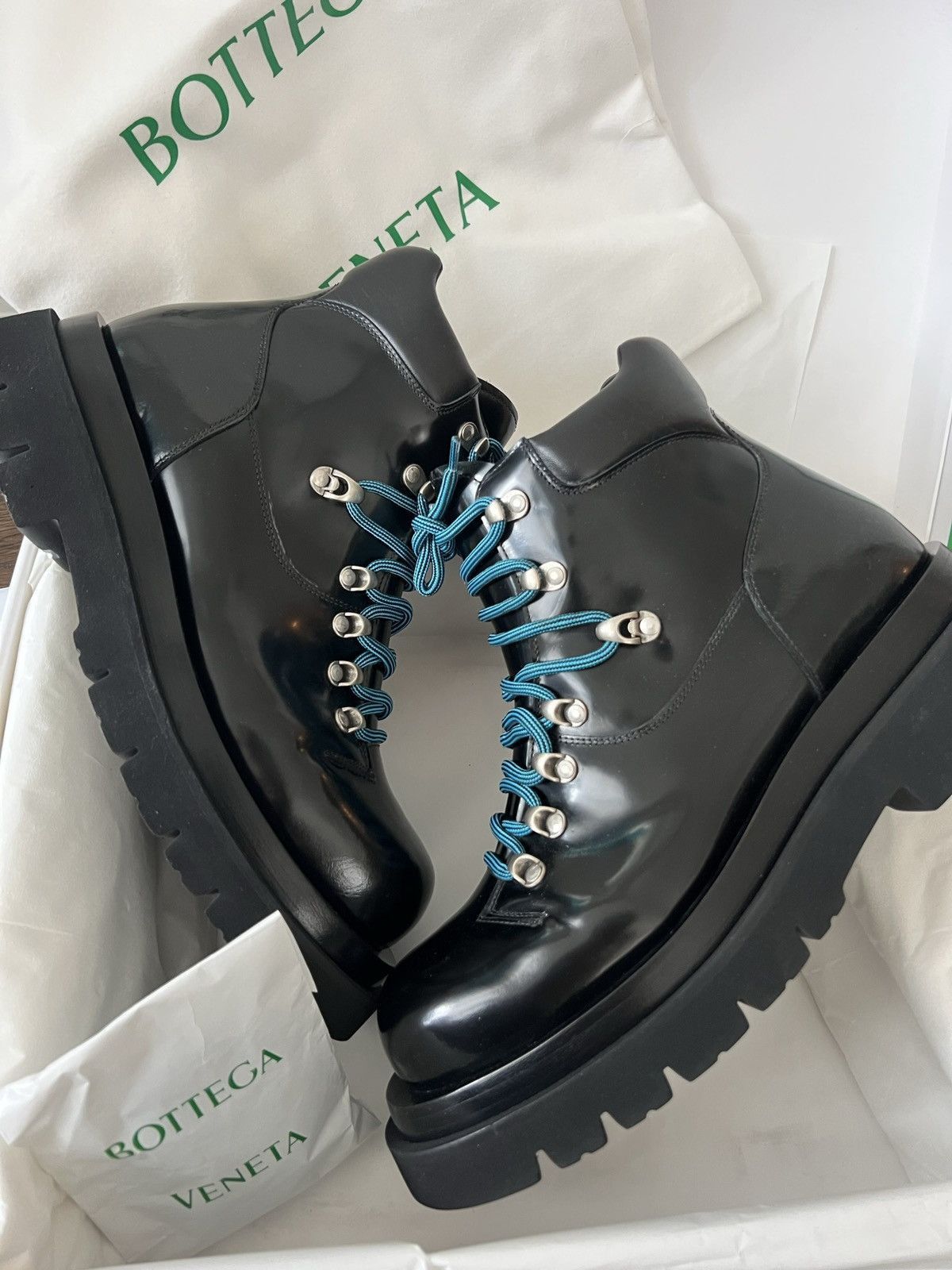 Bottega Veneta PROMO Hiking Ankle Boots blue laces Size US 10 / EU 43 - 2 Thumbnail