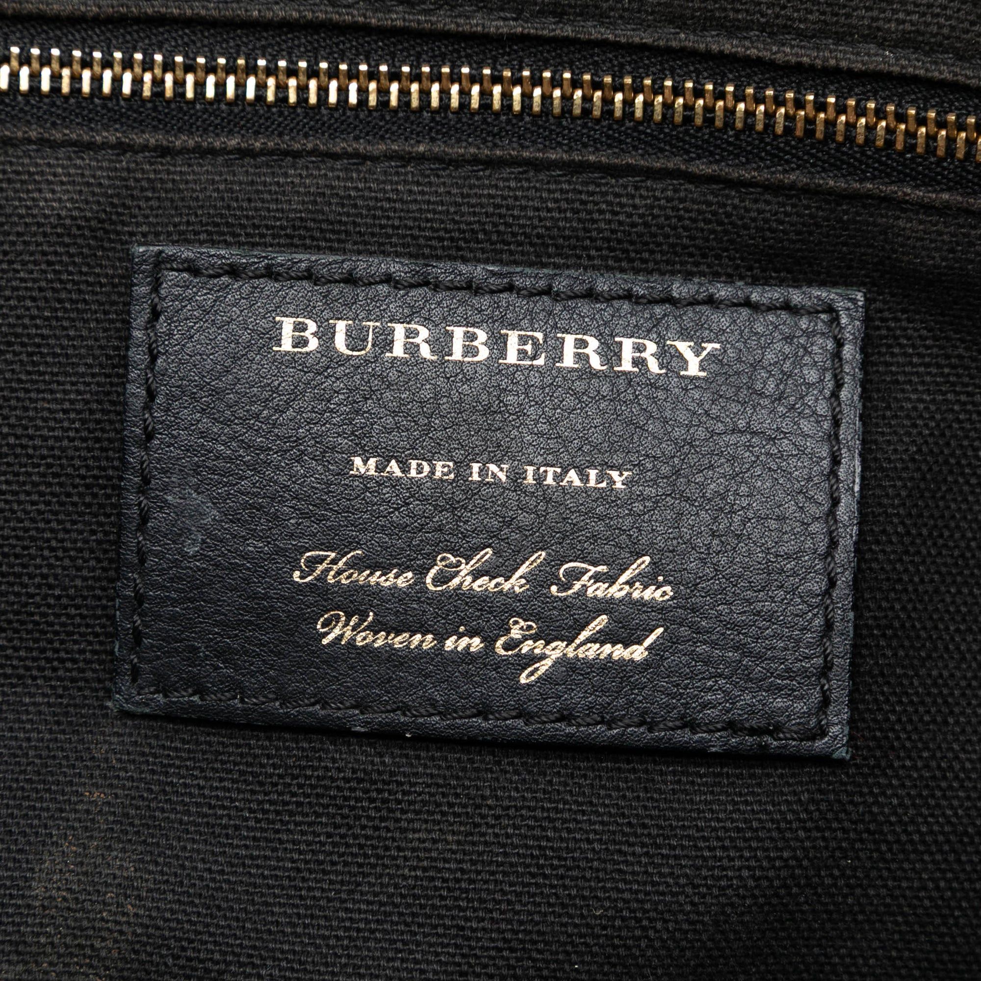 Burberry Small Leather and House Check Canvas Canterbury Tote Size ONE SIZE - 5 Thumbnail