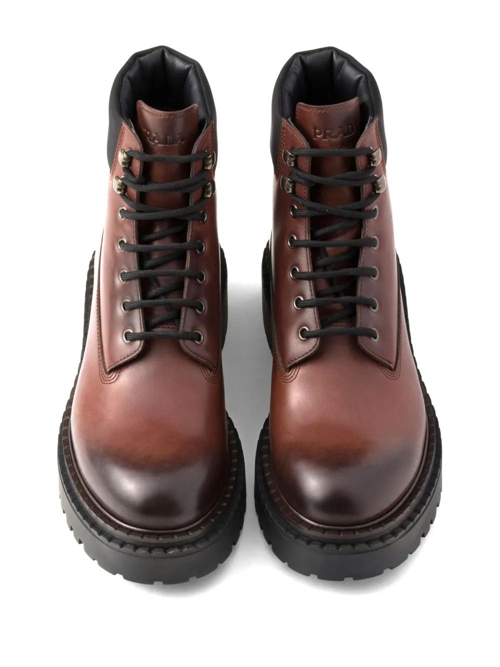 Prada Prada Lace-up Leather Boots in hazelnut brown Size US 8 / EU 41 - 2 Thumbnail