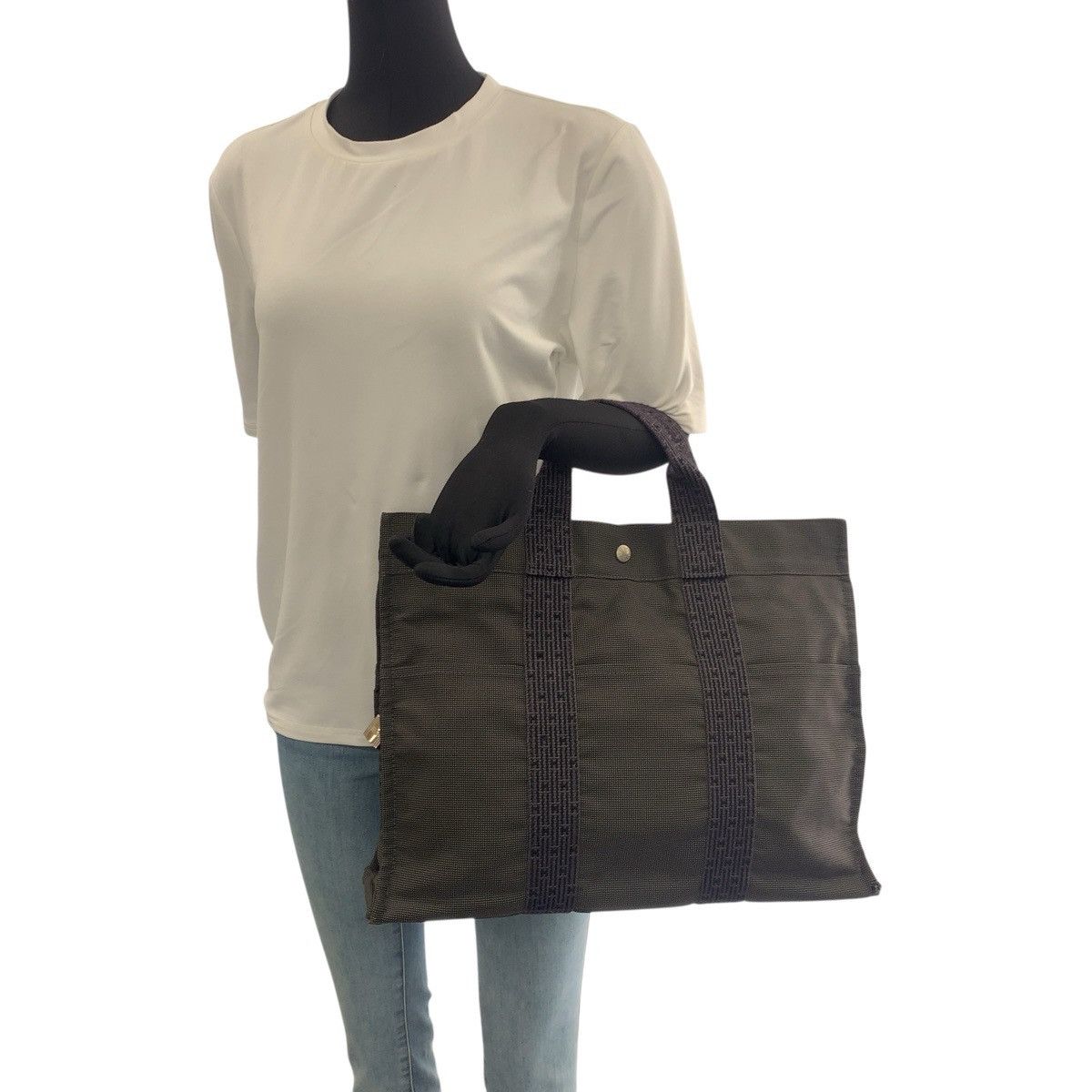 Hermes Hermes Hermès Herline MM Canvas Tote Bag Textile Tote Bag DUTY FREE for USA Size ONE SIZE - 7 Thumbnail