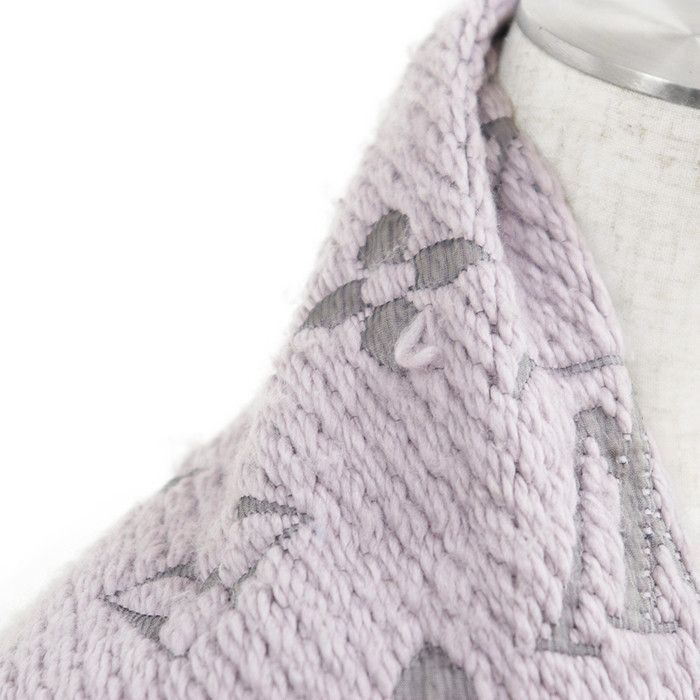 Louis Vuitton Louis Vuitton Louis Vuitton Echarpe Logomania Monogram Wool Silk Scarf Textile Scarf M74742 DUTY FREE for USA Size ONE SIZE - 2 Thumbnail